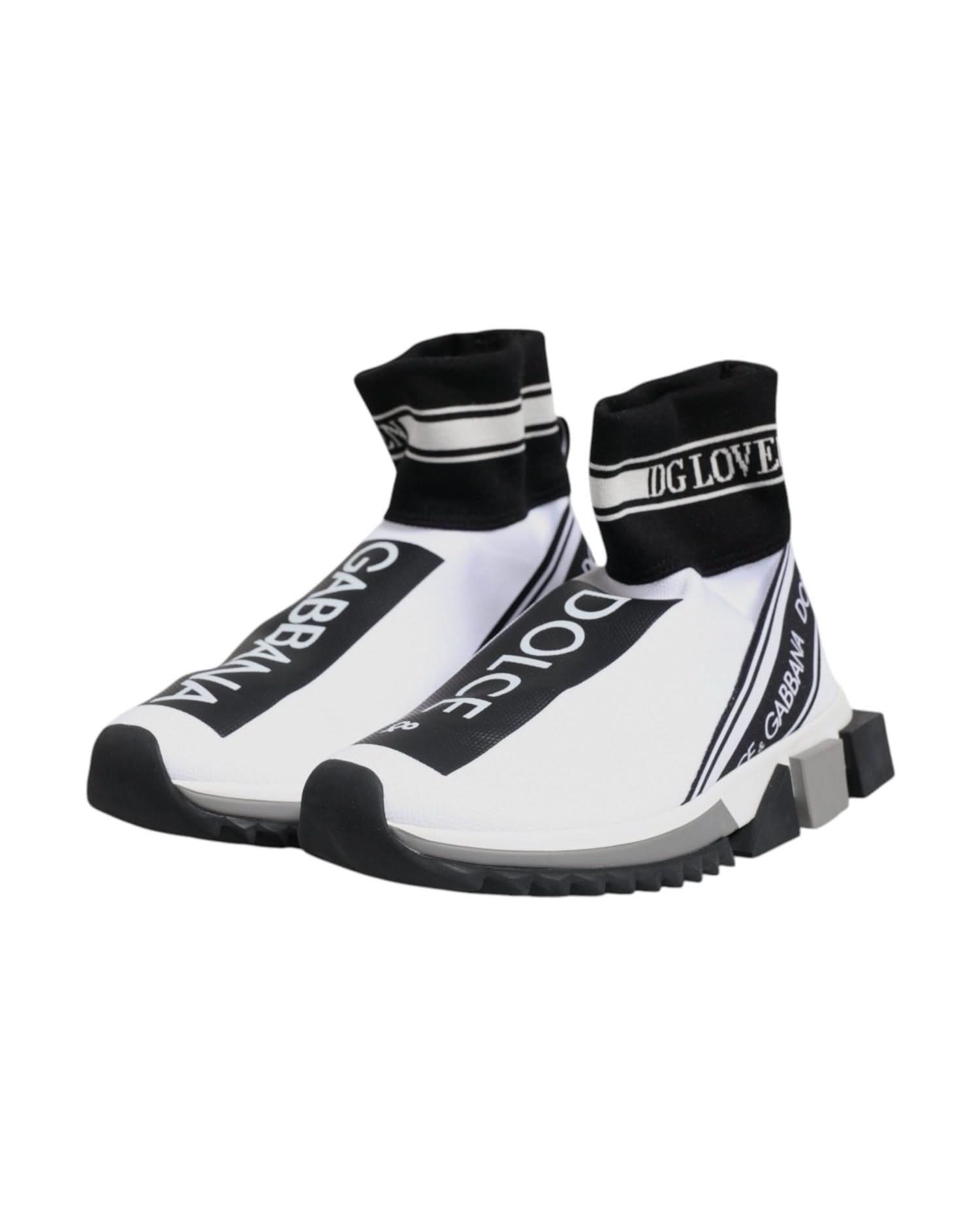Dolce & Gabbana Black Sorrento Socks Sneakers Shoes Sneakers