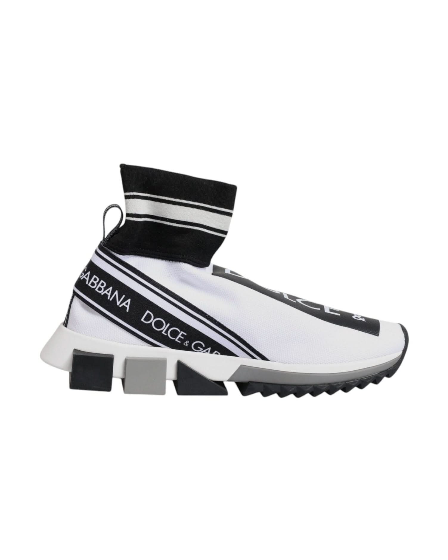 Dolce & Gabbana Black Sorrento Socks Sneakers Shoes Sneakers