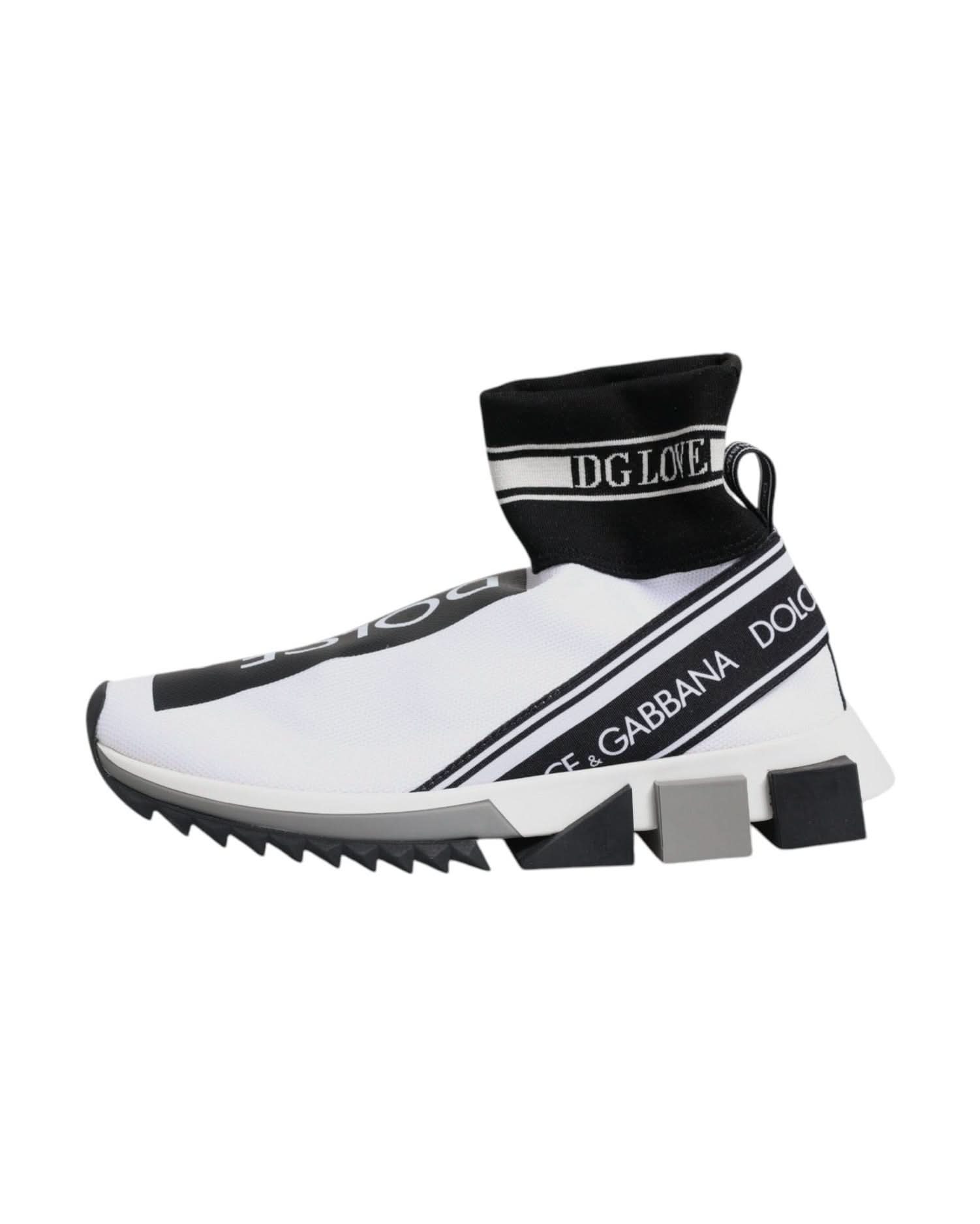 Dolce & Gabbana Black Sorrento Socks Sneakers Shoes Sneakers