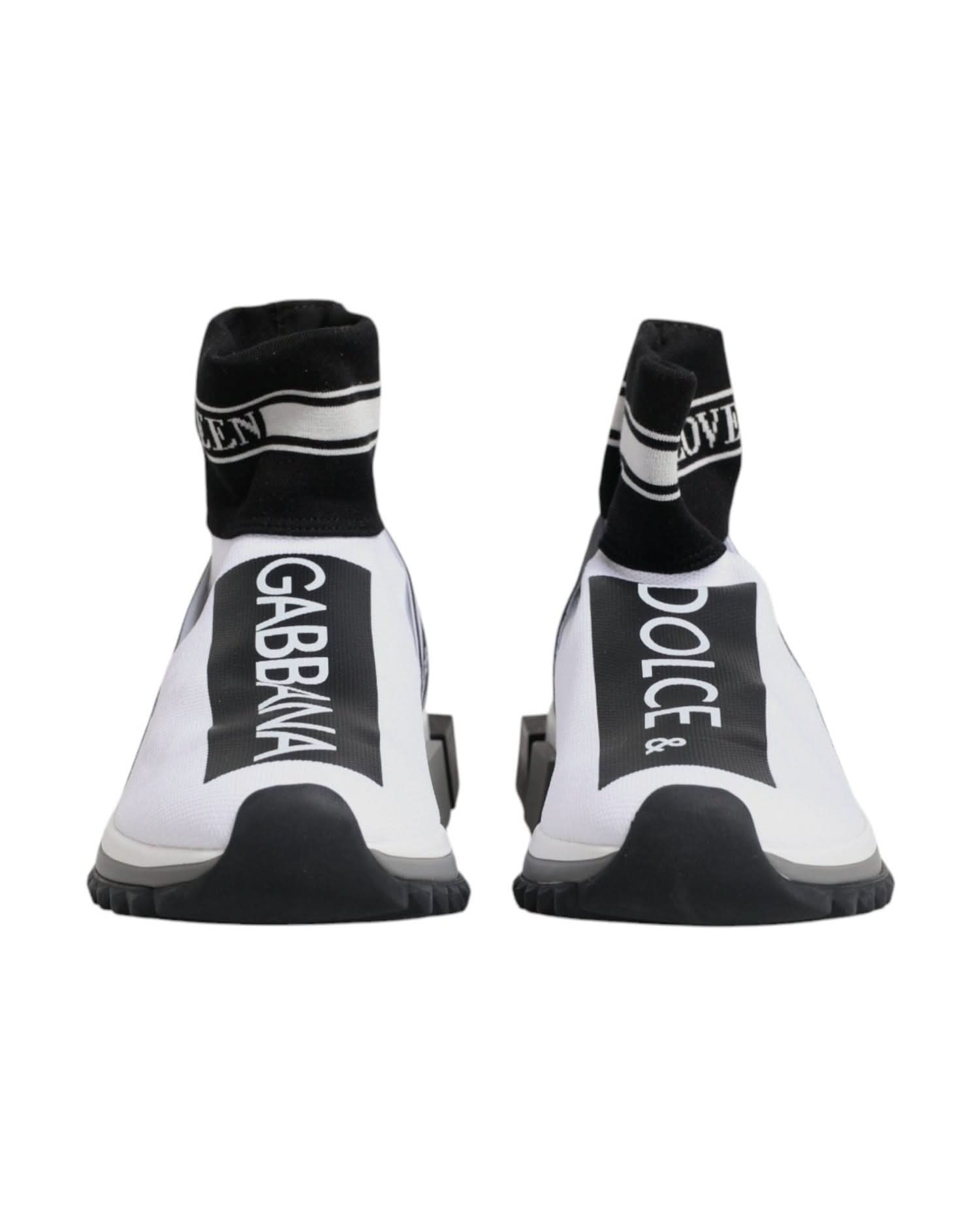 Dolce & Gabbana Black Sorrento Socks Sneakers Shoes Sneakers