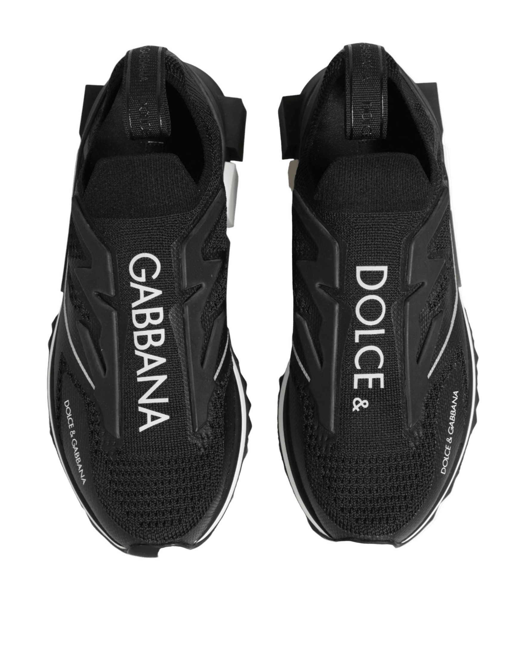 Dolce & Gabbana Black Sorrento Sport Stretch Sneakers Shoes Sneakers
