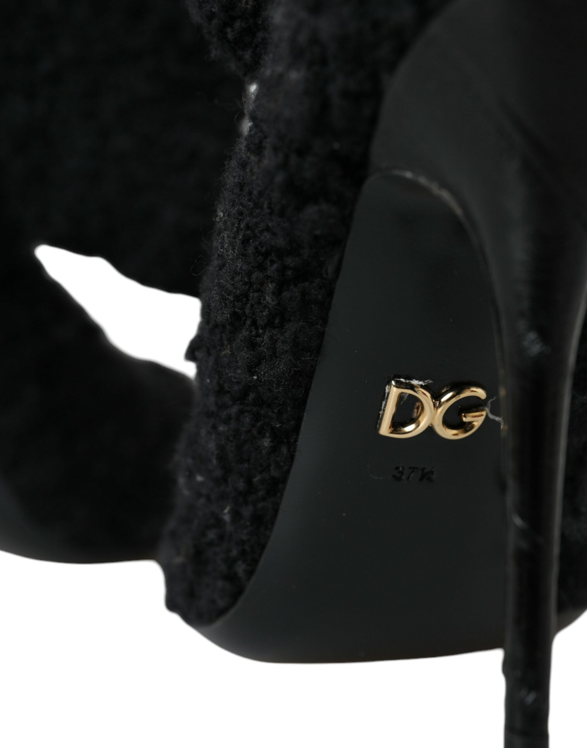 Dolce & Gabbana Black Stiletto Heels Mid Calf Boots Shoes Glam Steals