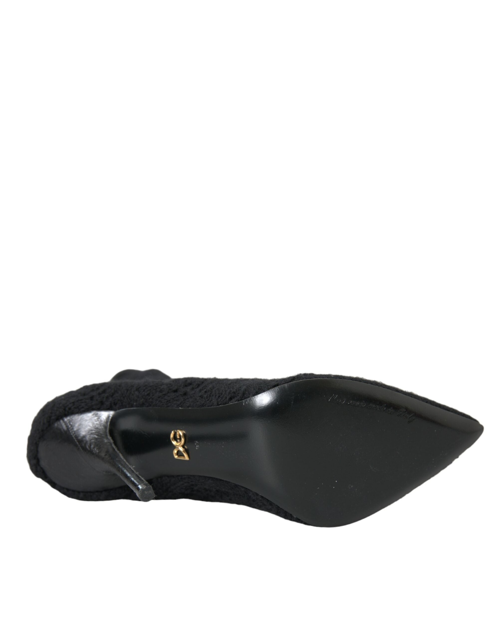 Dolce & Gabbana Black Stiletto Heels Mid Calf Boots Shoes Glam Steals