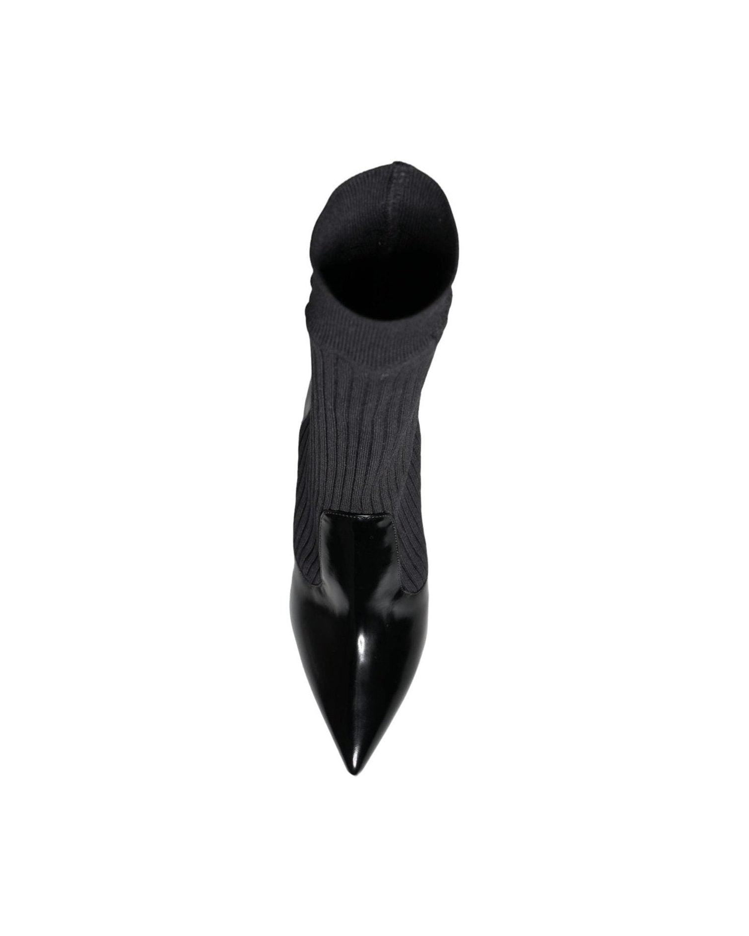 Dolce & Gabbana Black Stretch Stilettos Booties Socks Shoes Glam Steals