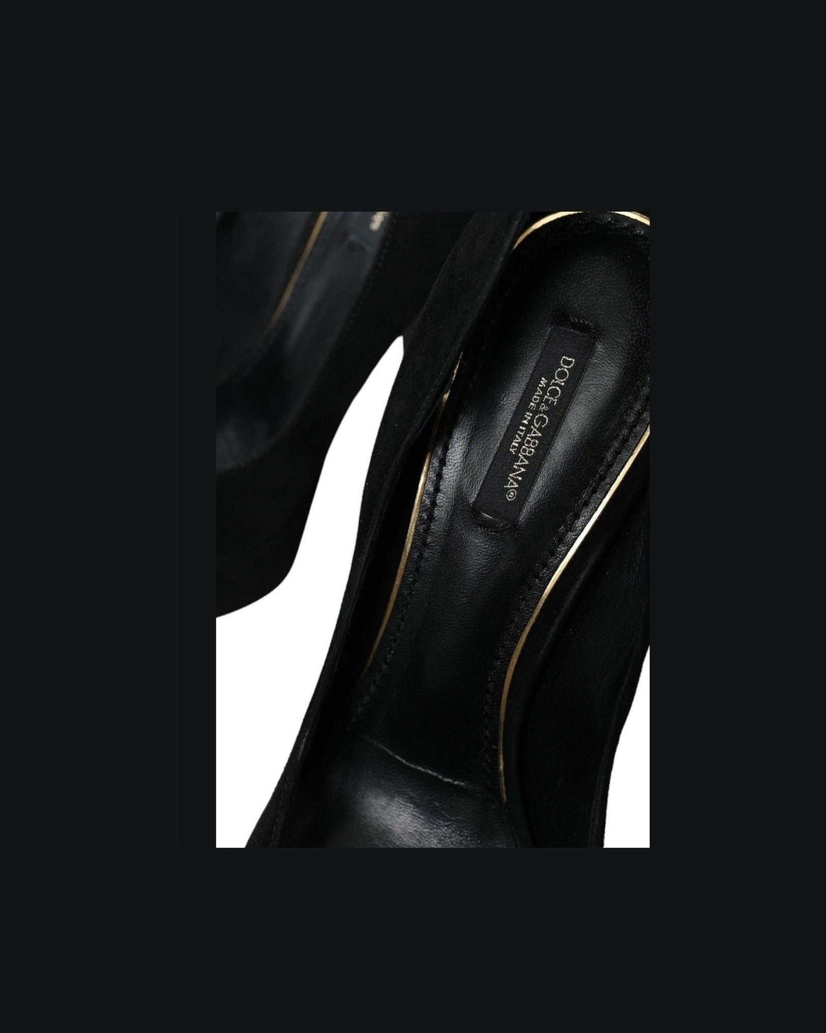 Dolce & Gabbana Suede Heeled Pumps Black Sophistication Glam Steals
