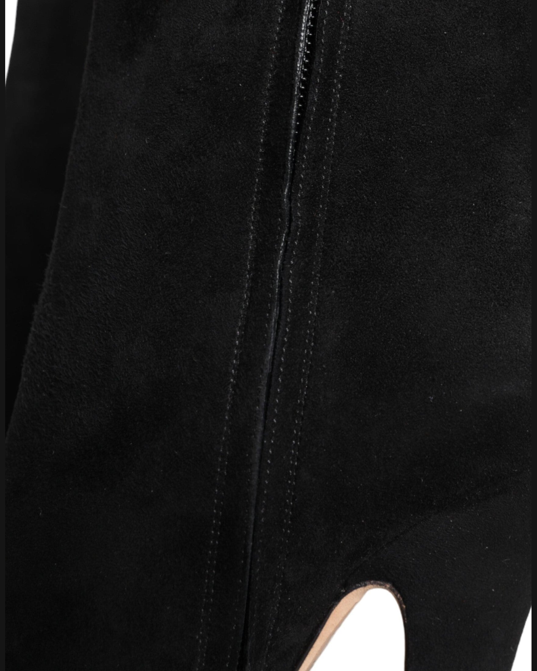 Dolce & Gabbana Black Suede Leather Mid Calf Boots Shoes Glam Steals