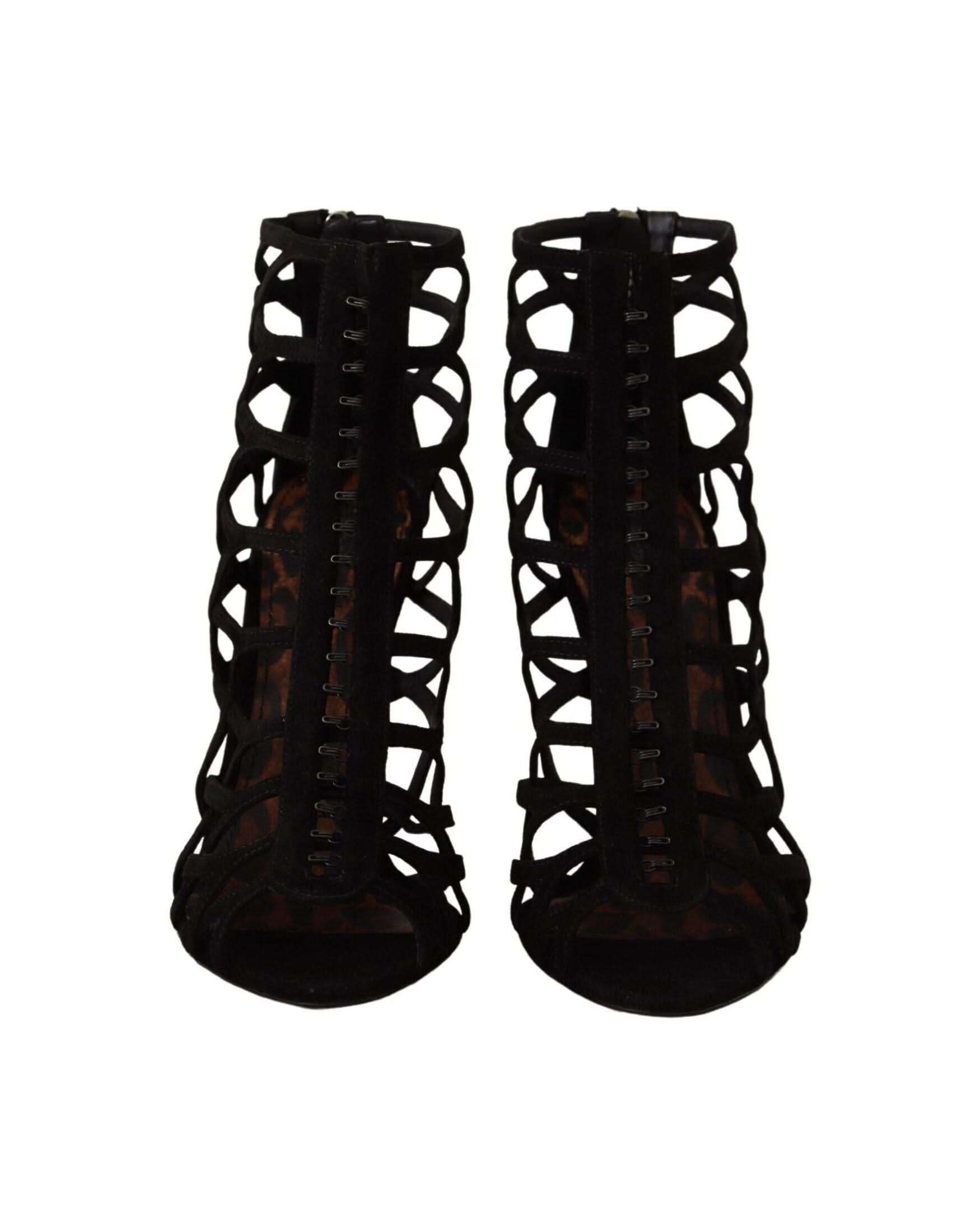 Dolce & Gabbana Black Suede Stiletto Heels Heels