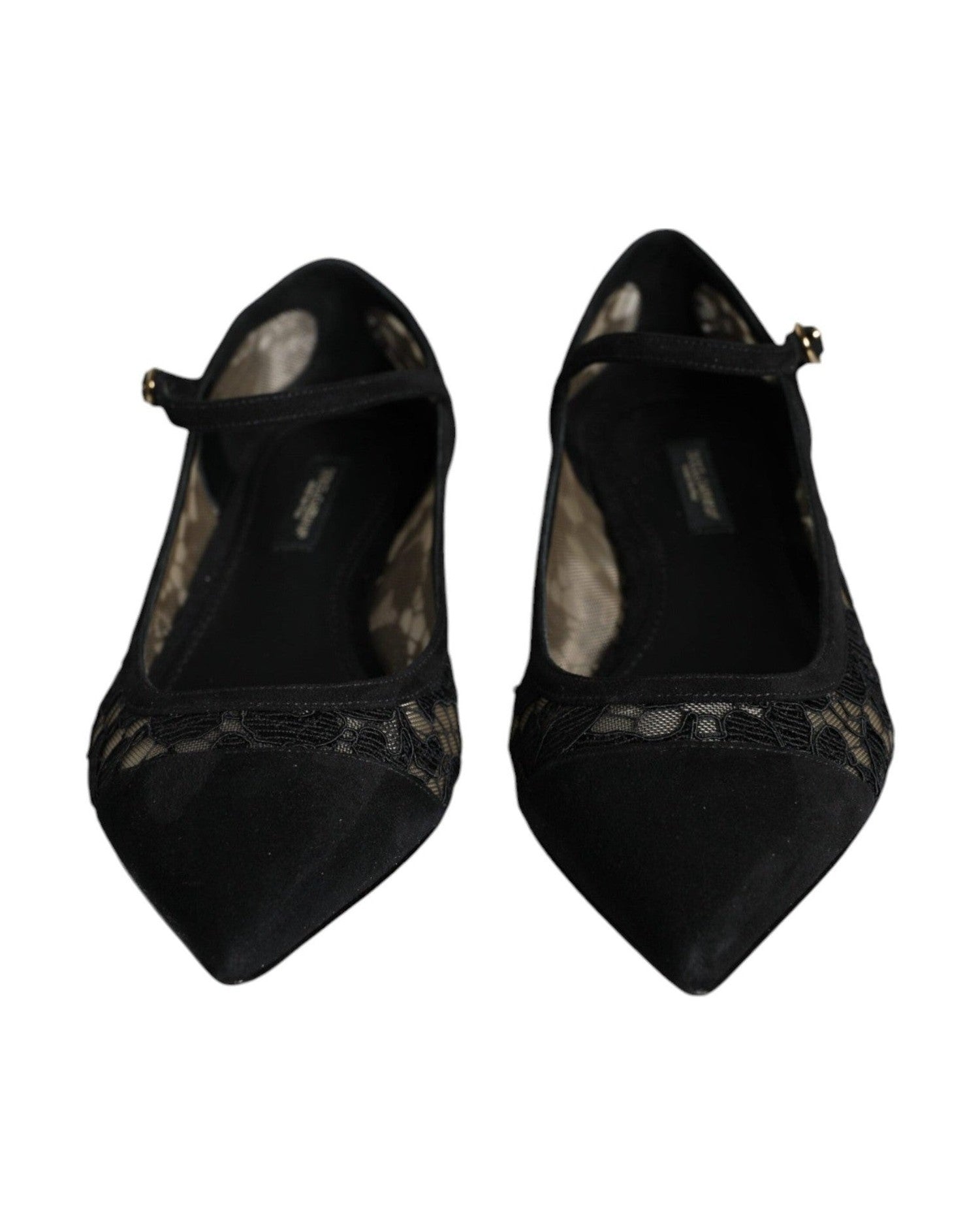 Dolce & Gabbana Black Taormina Lace Bellucci Flats Shoes Flats