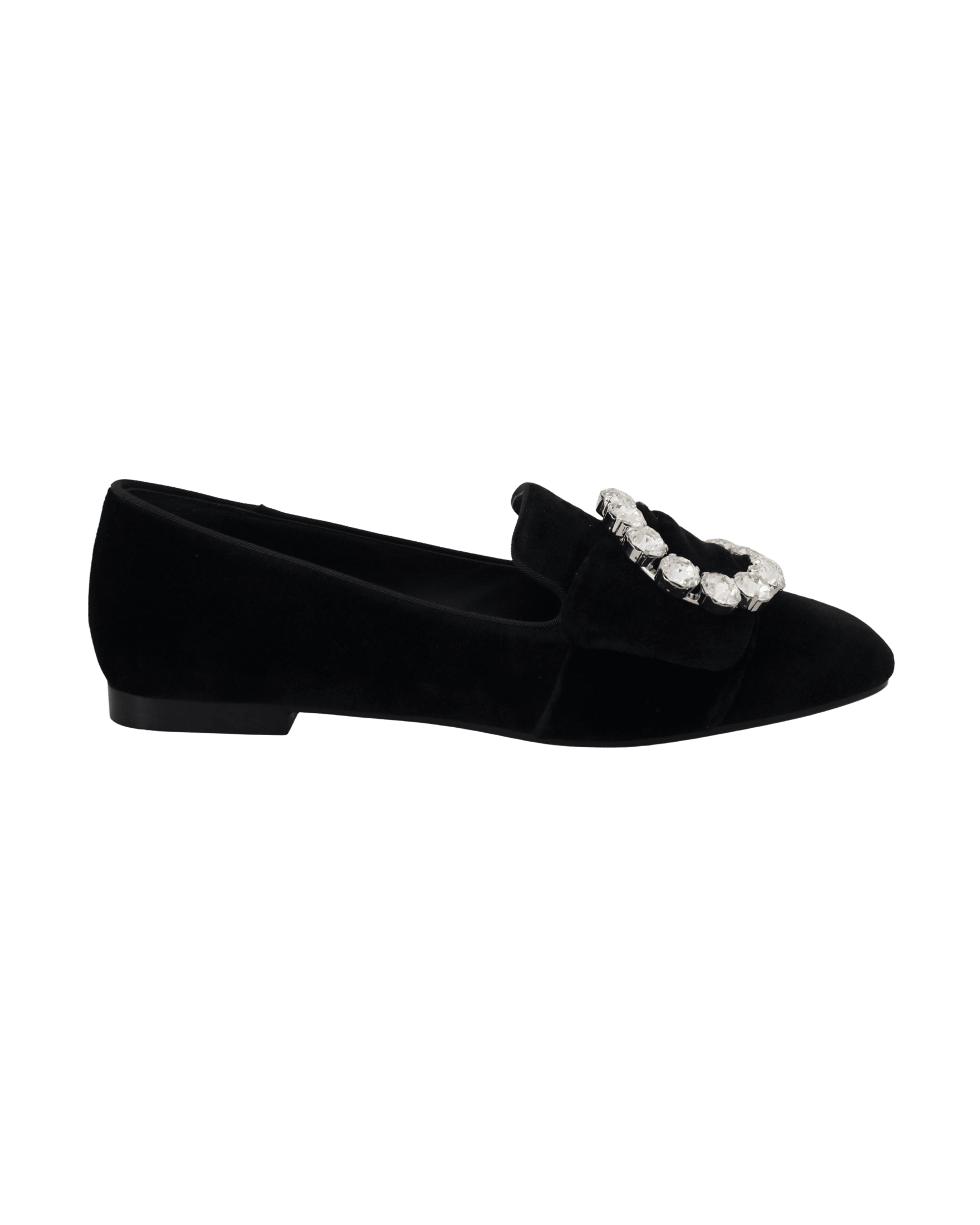 Dolce & Gabbana Black Velvet Crystals Loafers Glam Steals