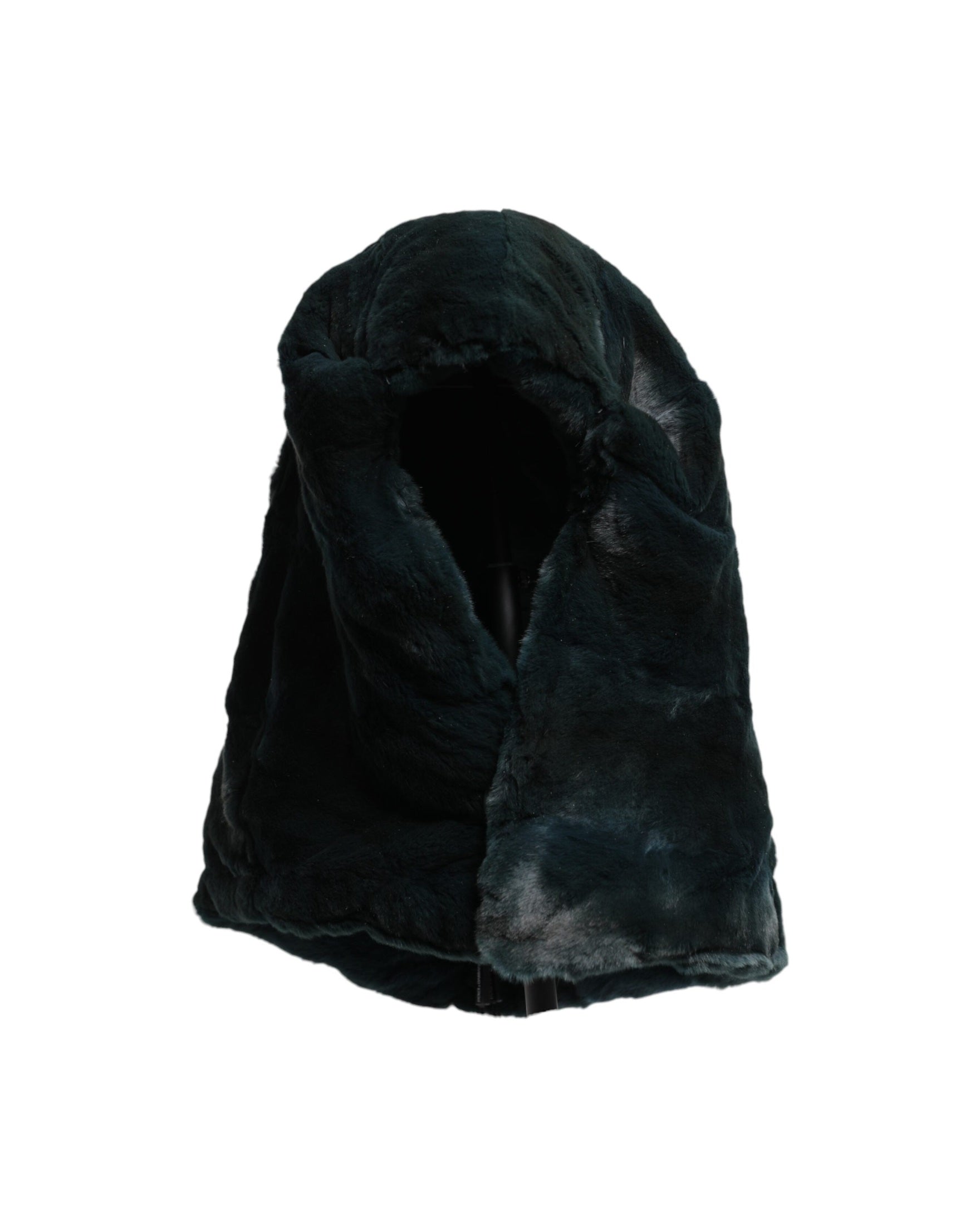 Dolce & Gabbana Black Weasel Fur Womens Beanie Hat Glam Steals