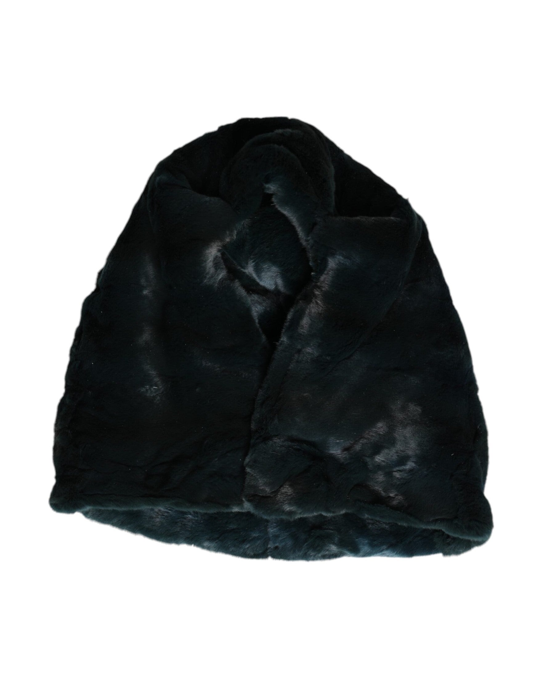 Dolce & Gabbana Black Weasel Fur Womens Beanie Hat Glam Steals