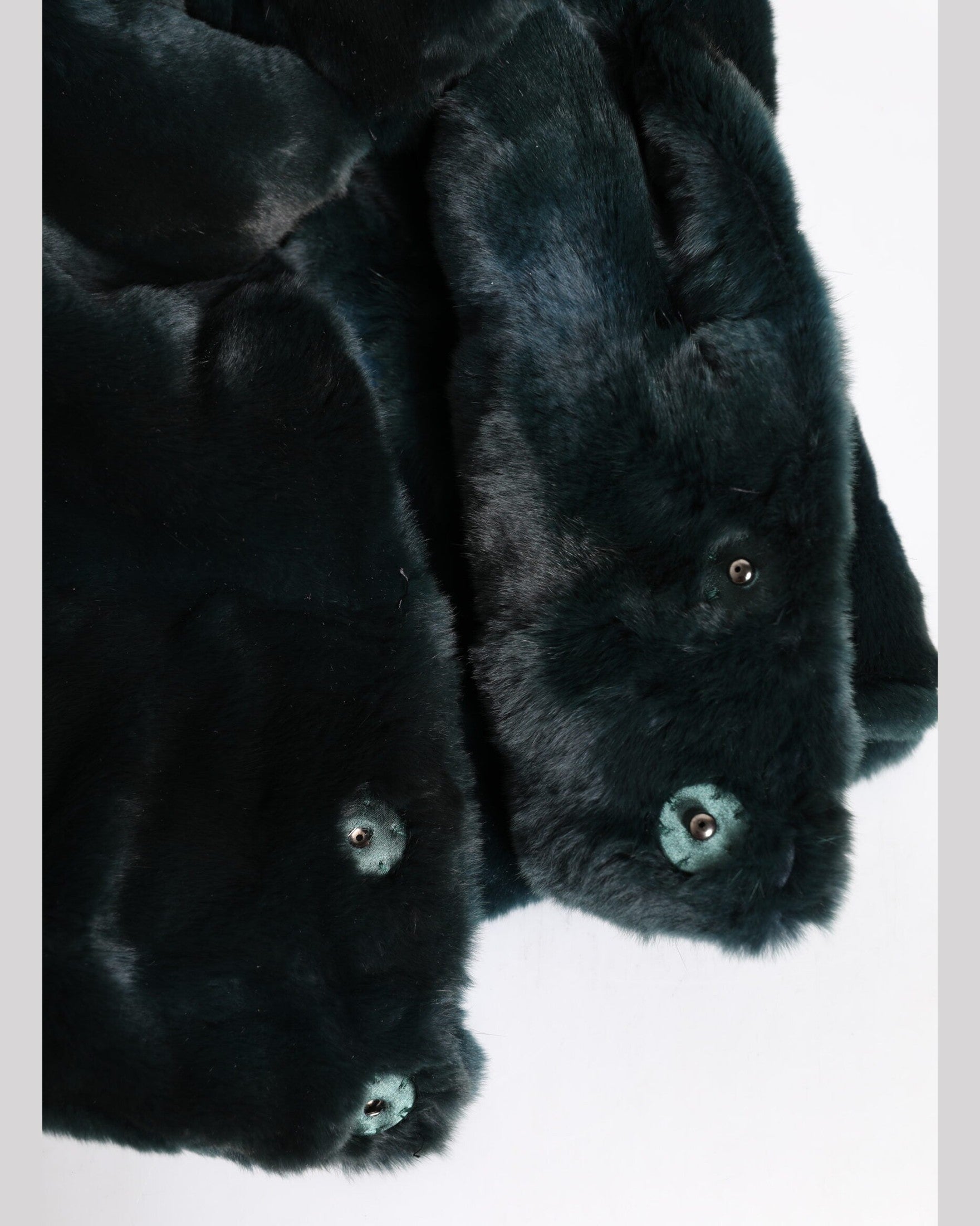 Dolce & Gabbana Black Weasel Fur Womens Beanie Hat Glam Steals