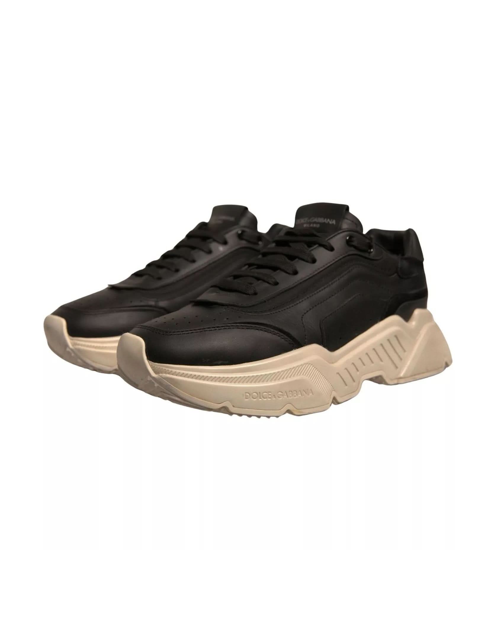 Dolce & Gabbana Black White Daymaster Low Top Sneakers Shoes Sneakers