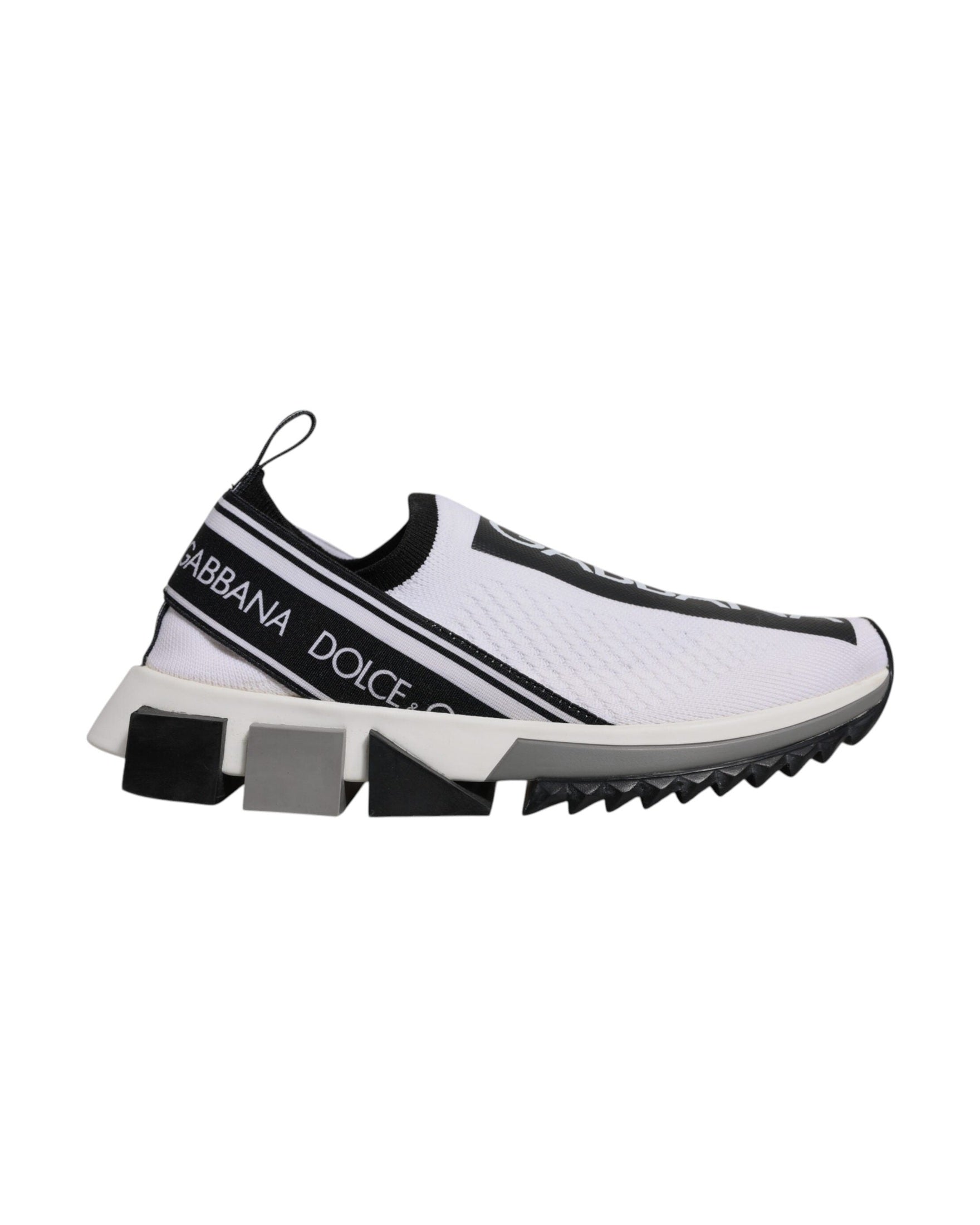 Dolce & Gabbana Black White Slip On Sorrento Sneakers Shoes Glam Steals