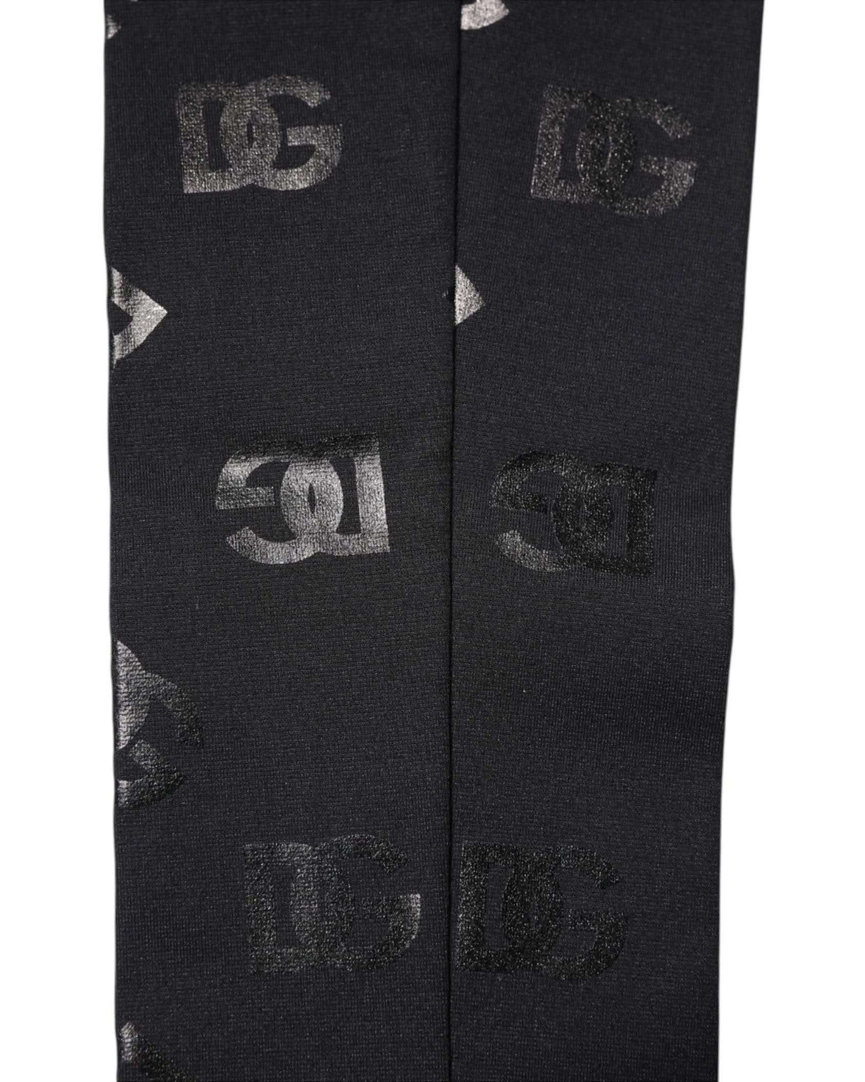Dolce & Gabbana Black Wool Dg Logo Monogram Stretch Arm Sleeves Arm Warmers & Sleeves