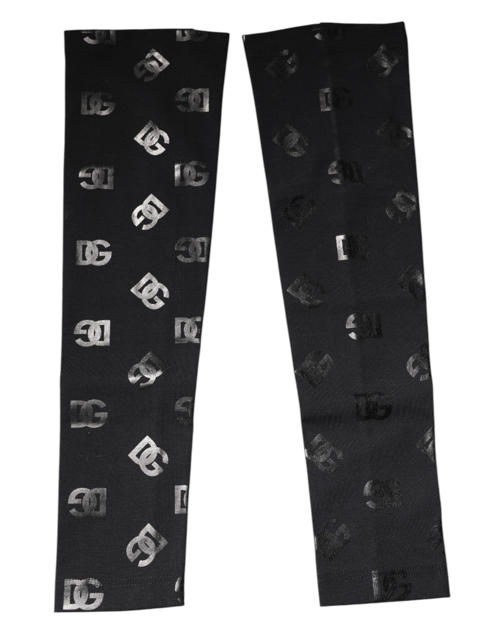 Dolce & Gabbana Black Wool Dg Logo Monogram Stretch Arm Sleeves Glam Steals