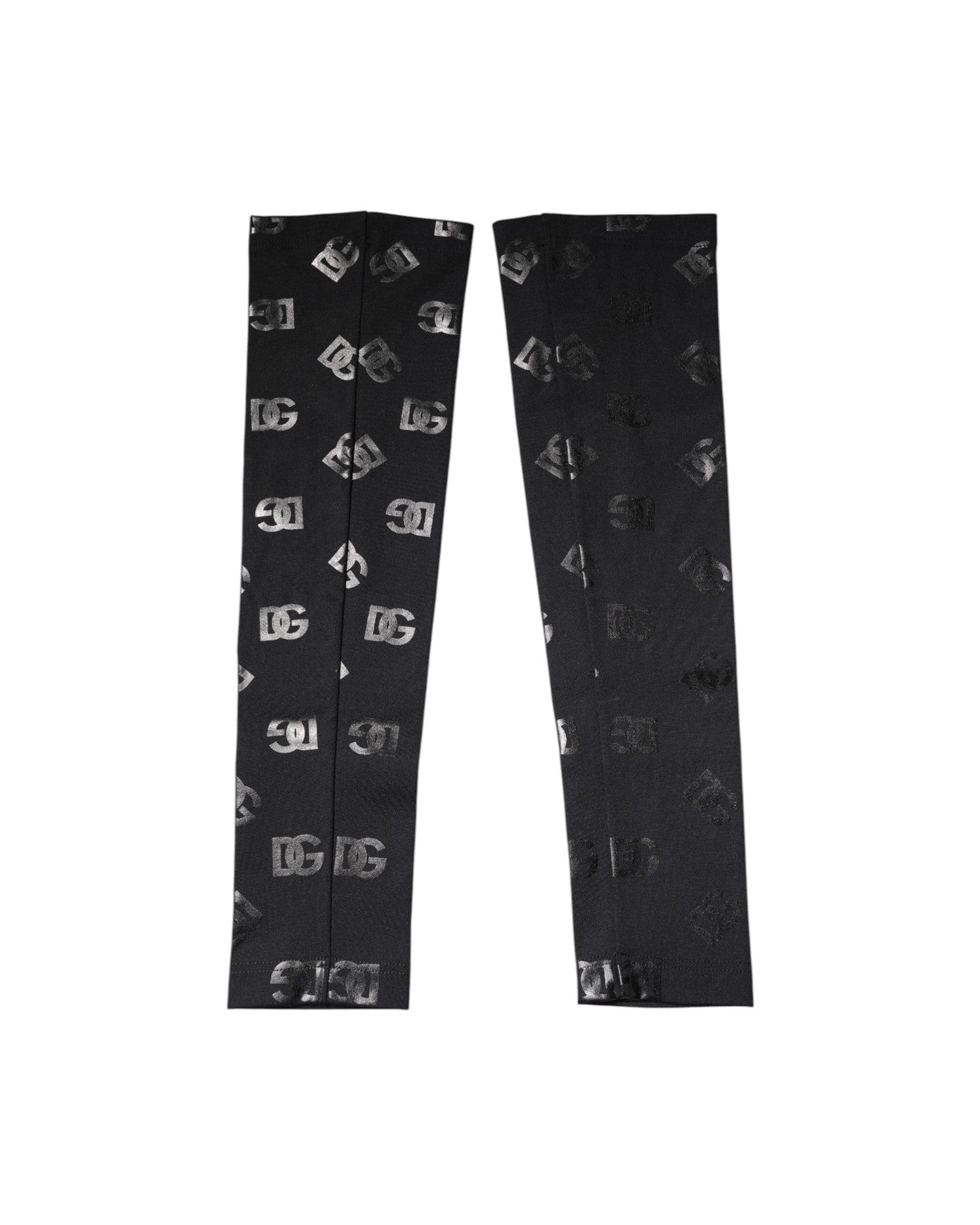 Dolce & Gabbana Black Wool Dg Logo Monogram Stretch Arm Sleeves Glam Steals