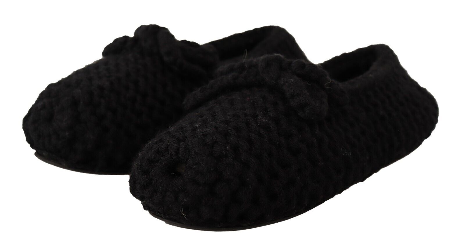 Dolce & Gabbana Black Wool Elegant Knit Ballet Flats Glam Steals