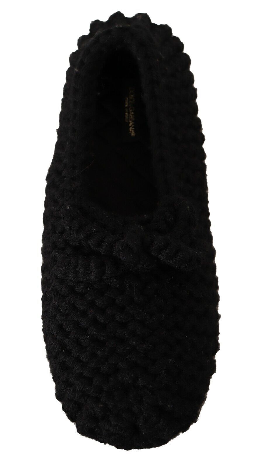 Dolce & Gabbana Black Wool Elegant Knit Ballet Flats Glam Steals