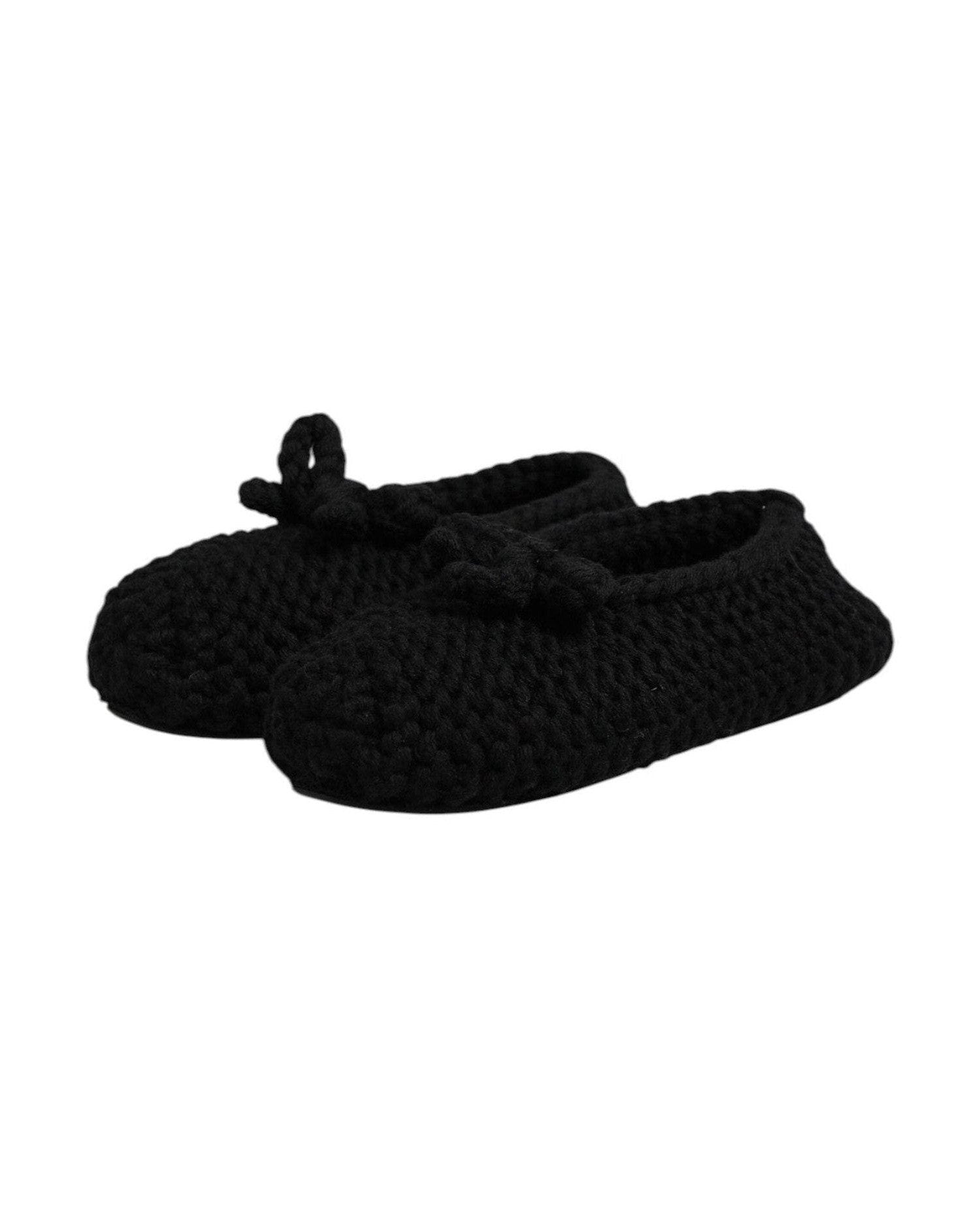 Dolce & Gabbana Black Wool Slip On Flats Ballerina Shoes Glam Steals