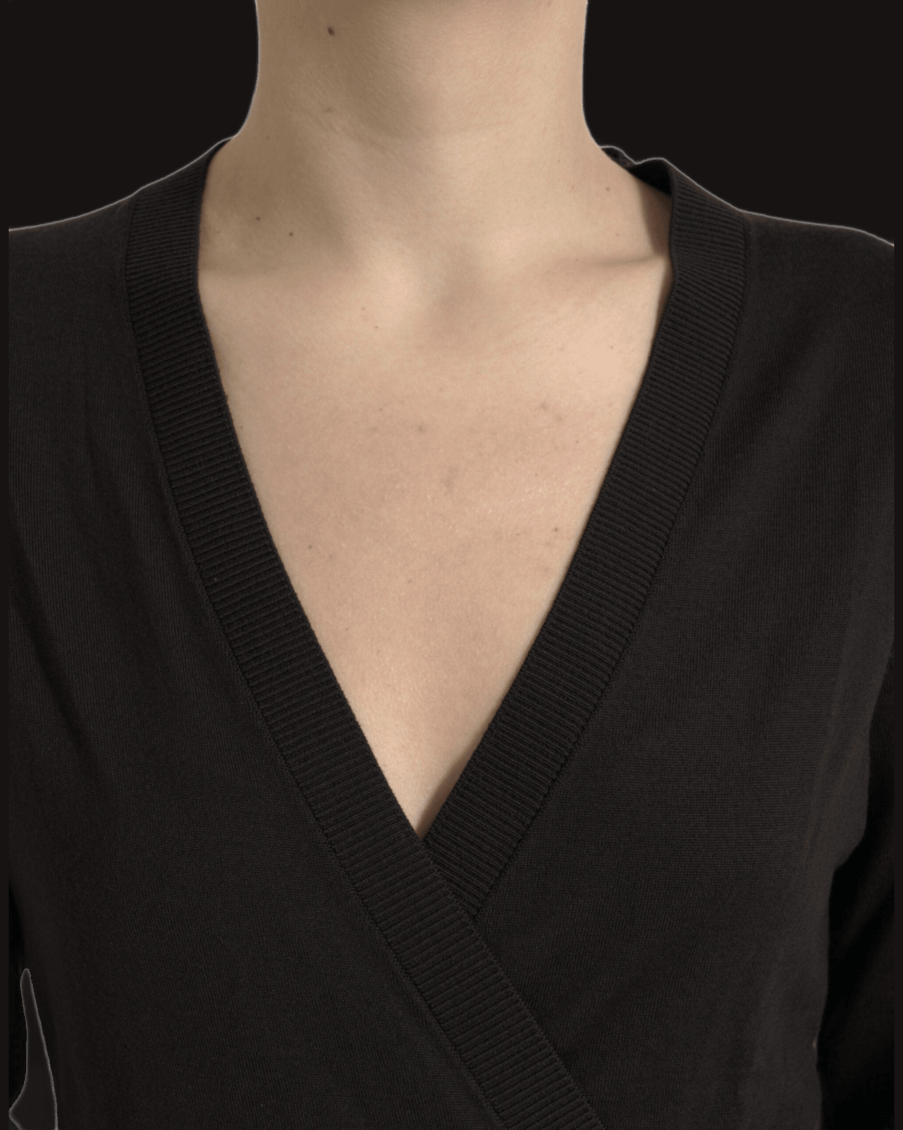 Dolce & Gabbana Black Wool V Neck Crossed Cardigan Glam Steals