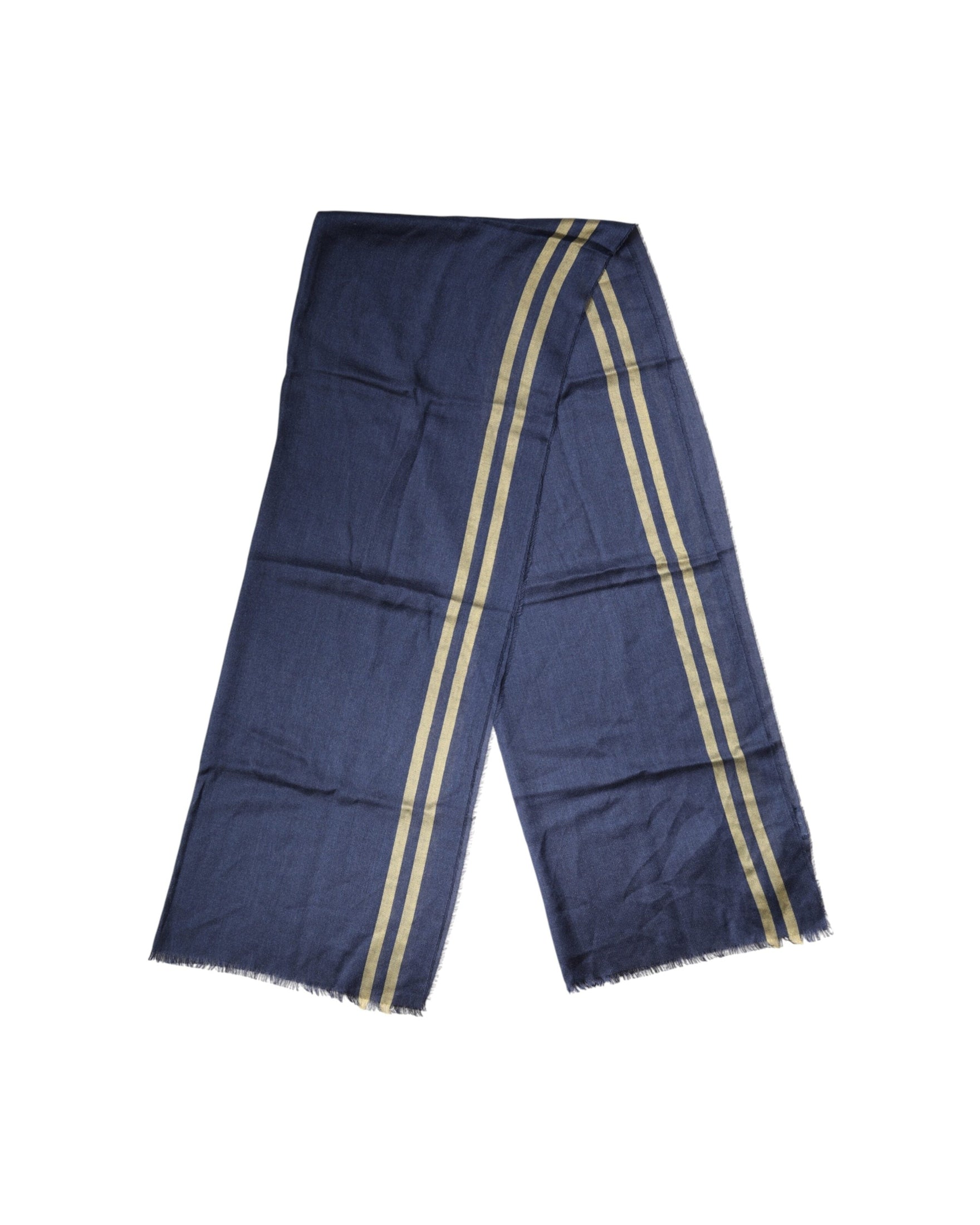 Dolce & Gabbana Blue Cashmere Neck Wrap Shawl Fringes Scarf Glam Steals