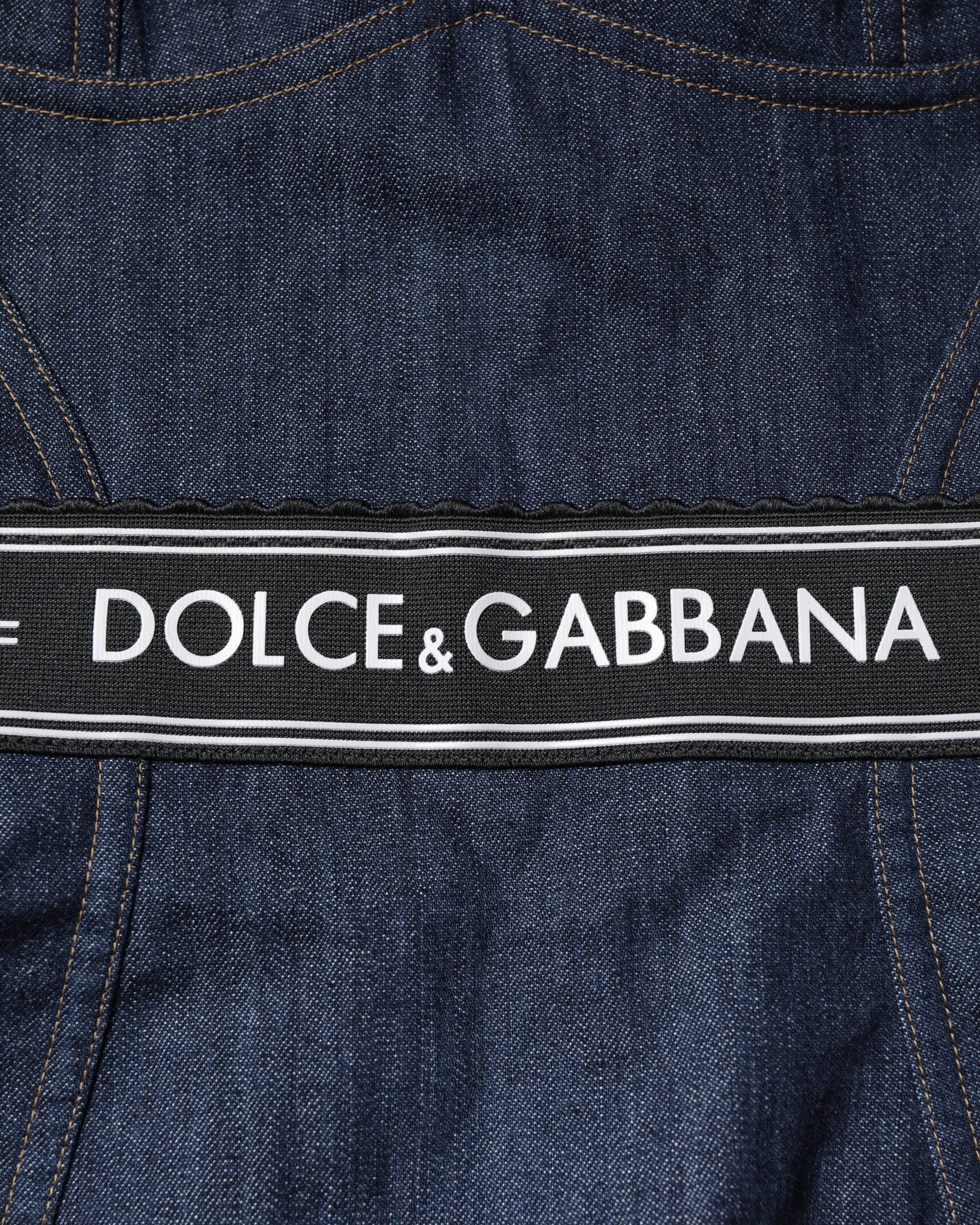 Dolce & Gabbana Blue Cotton Stretch Sleeveless Bodycon Denim Bodysuit Glam Steals