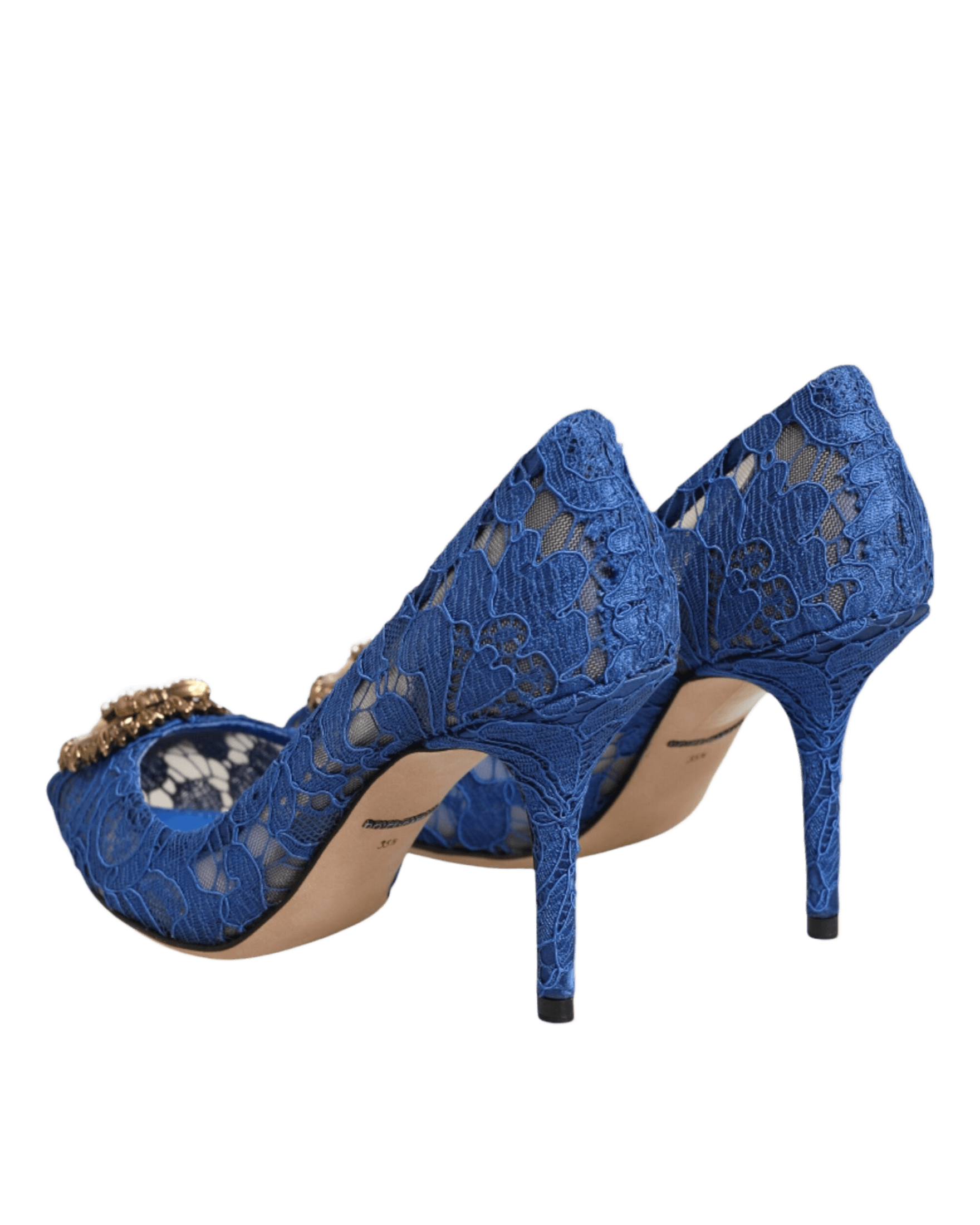 Dolce & Gabbana Blue Lace Taormina Devotion Pumps Shoes Glam Steals