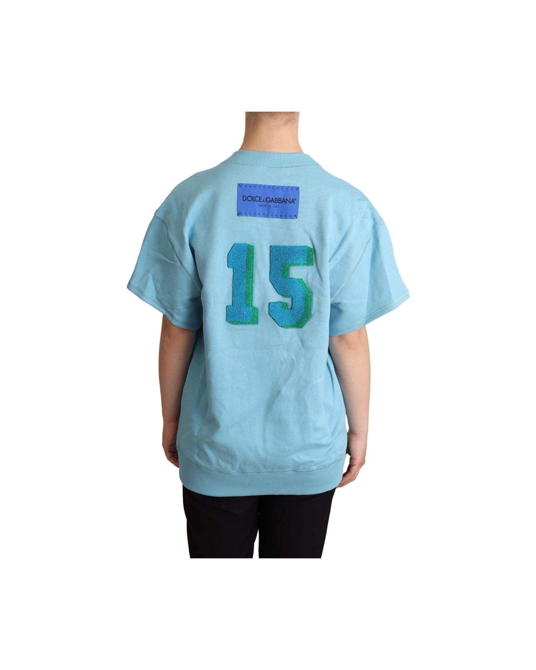 Dolce & Gabbana Blue Queen Of Hearts Card Sweater Glam Steals