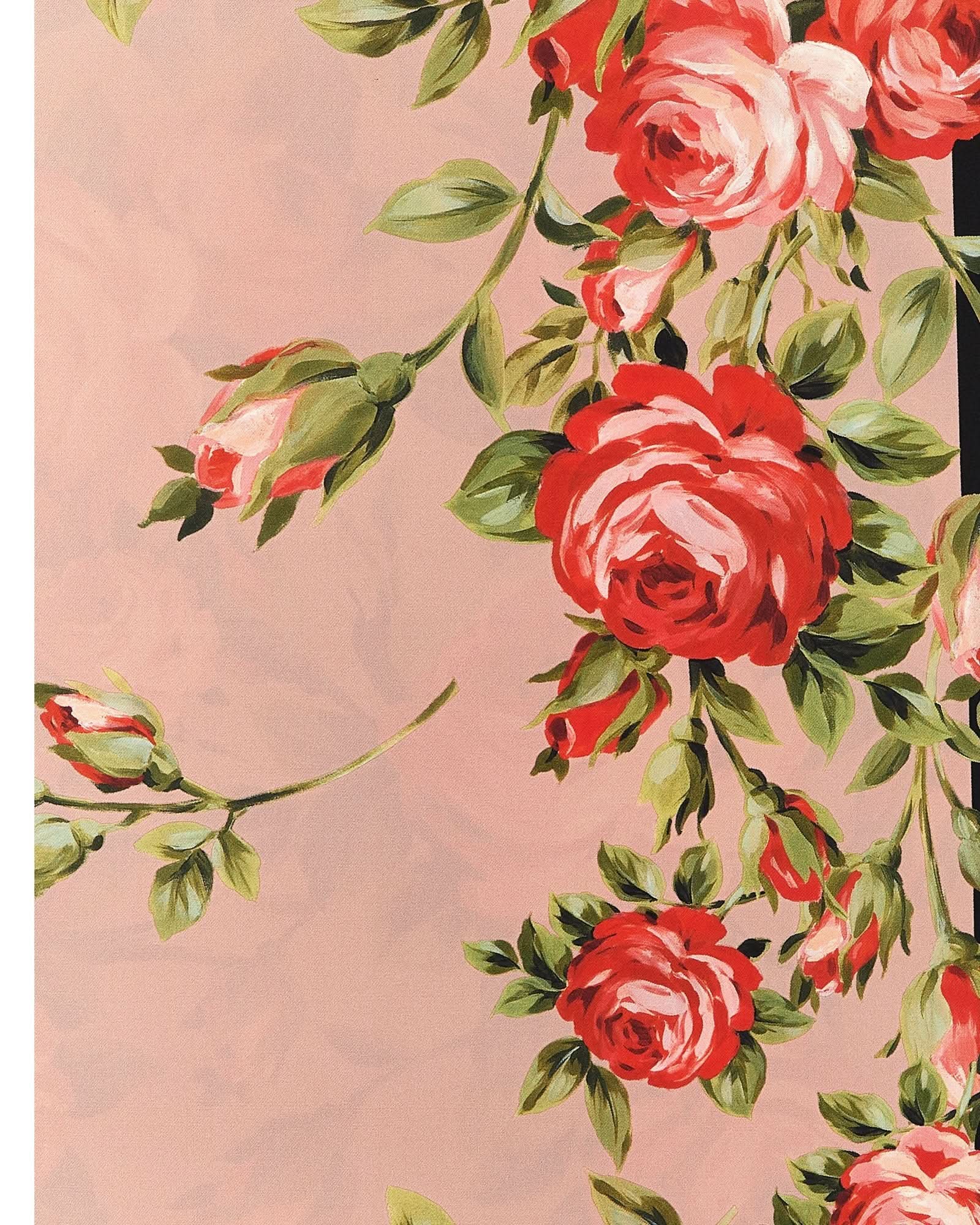 Dolce & Gabbana Bouquet Rose Scarf Scarves Hats & Gloves