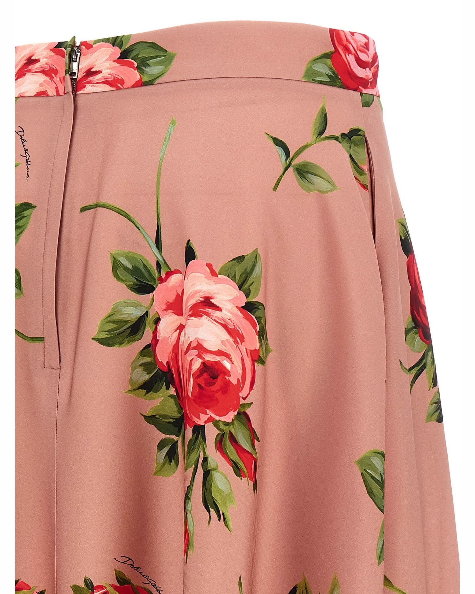 Dolce & Gabbana Bouquet Rose Skirt Glam Steals