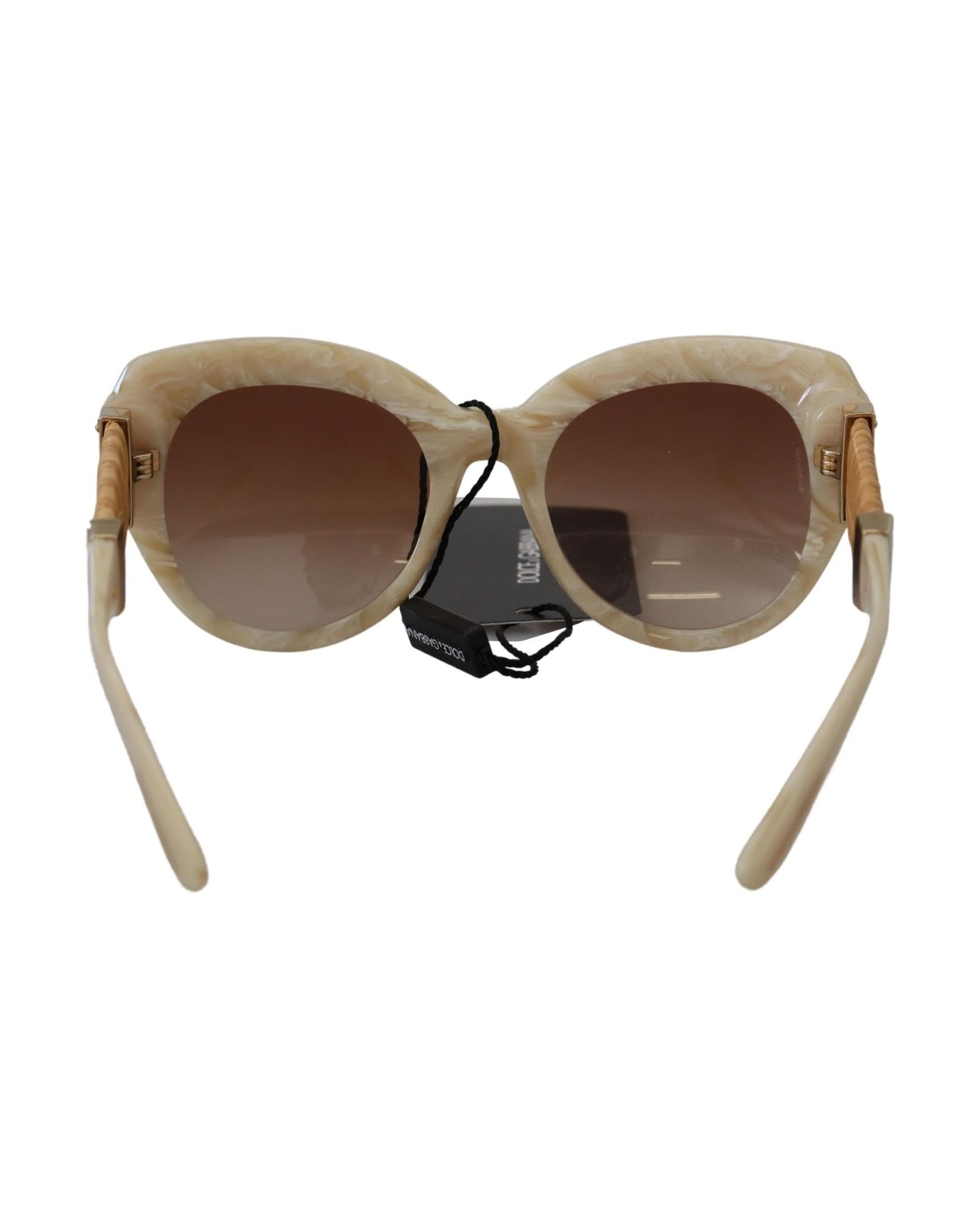 Dolce & Gabbana Brown Acetate Full Rim Lense Sunglasses Sunglasses