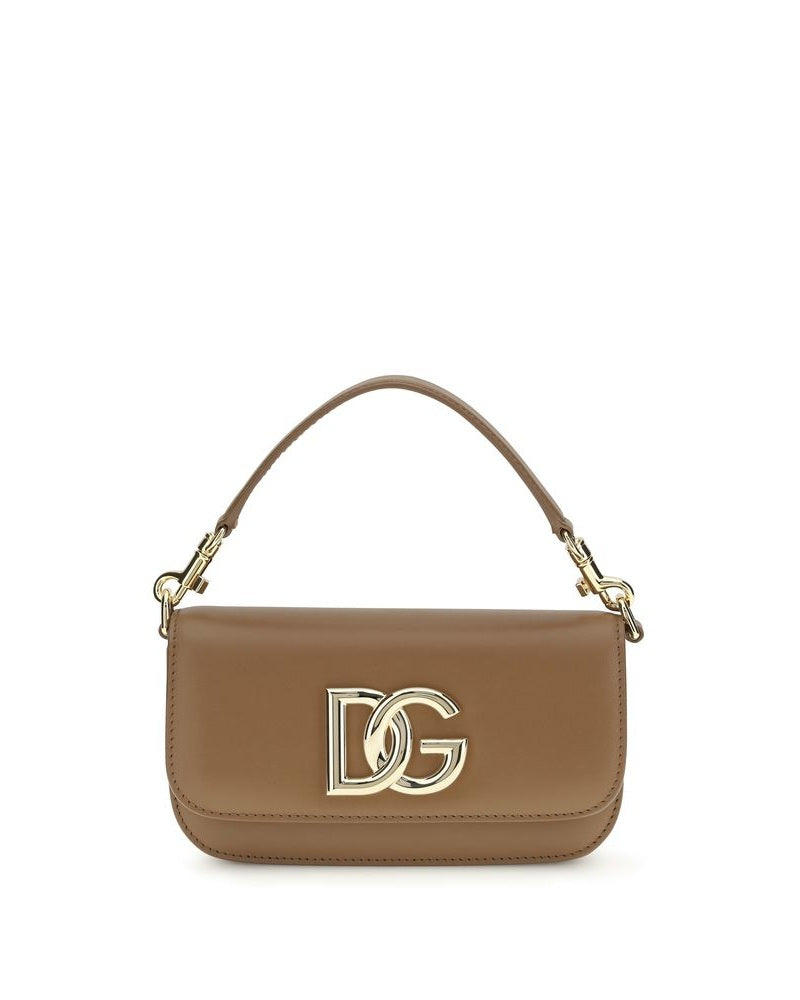 Dolce & Gabbana Brown Calf Leather Bos Taurus Shoulder Bag Glam Steals