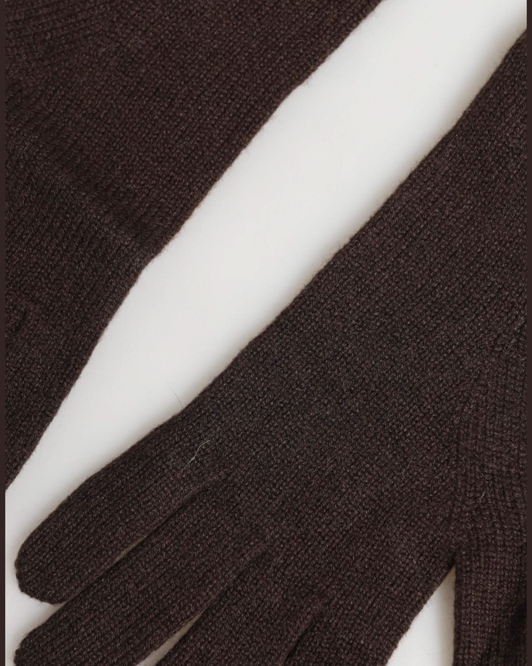 Dolce & Gabbana Brown Cashmere Knitted Elbow Length Mitten Gloves Glam Steals