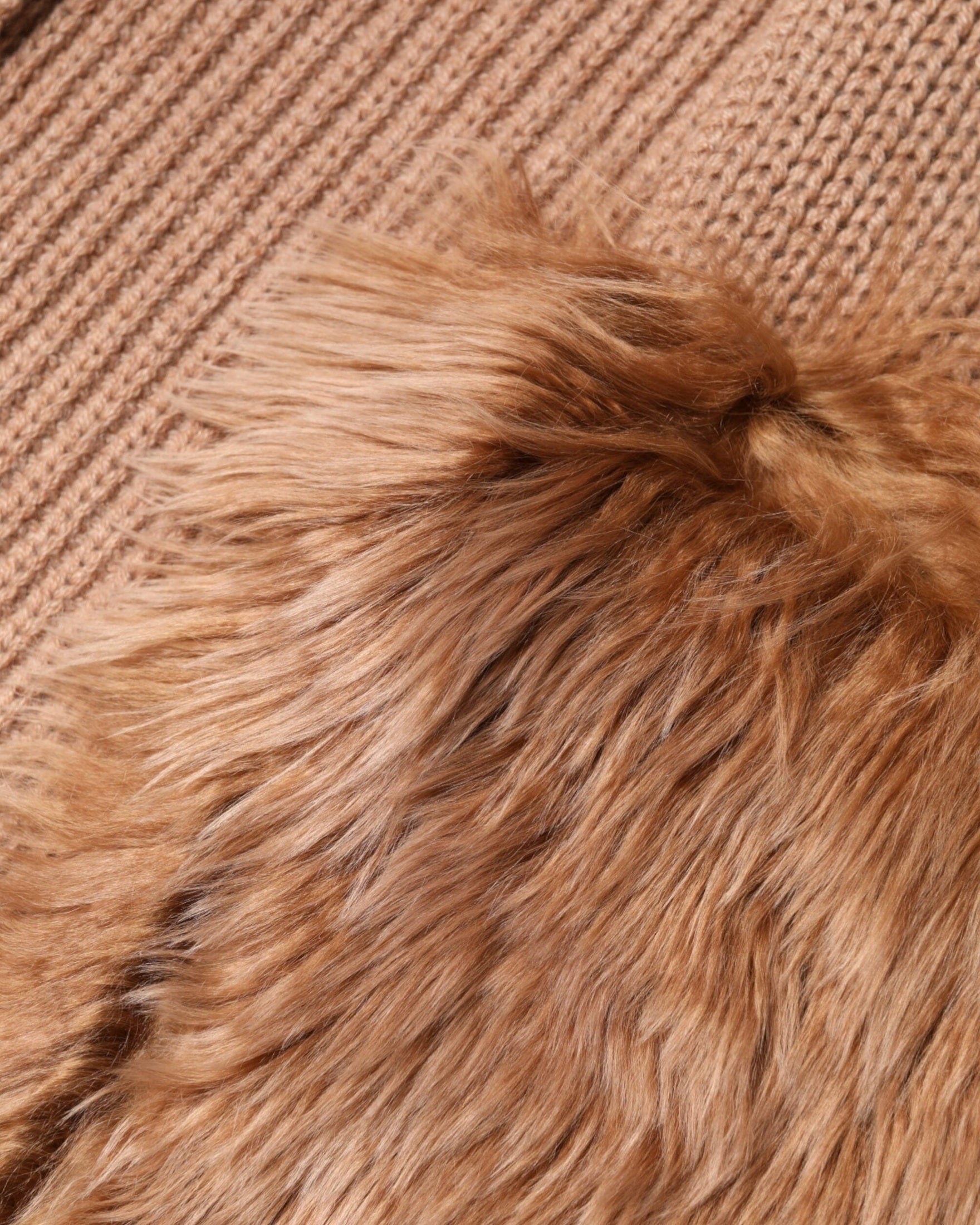 Dolce & Gabbana Brown Cashmere Knitted Fur Shawl Scarf Glam Steals