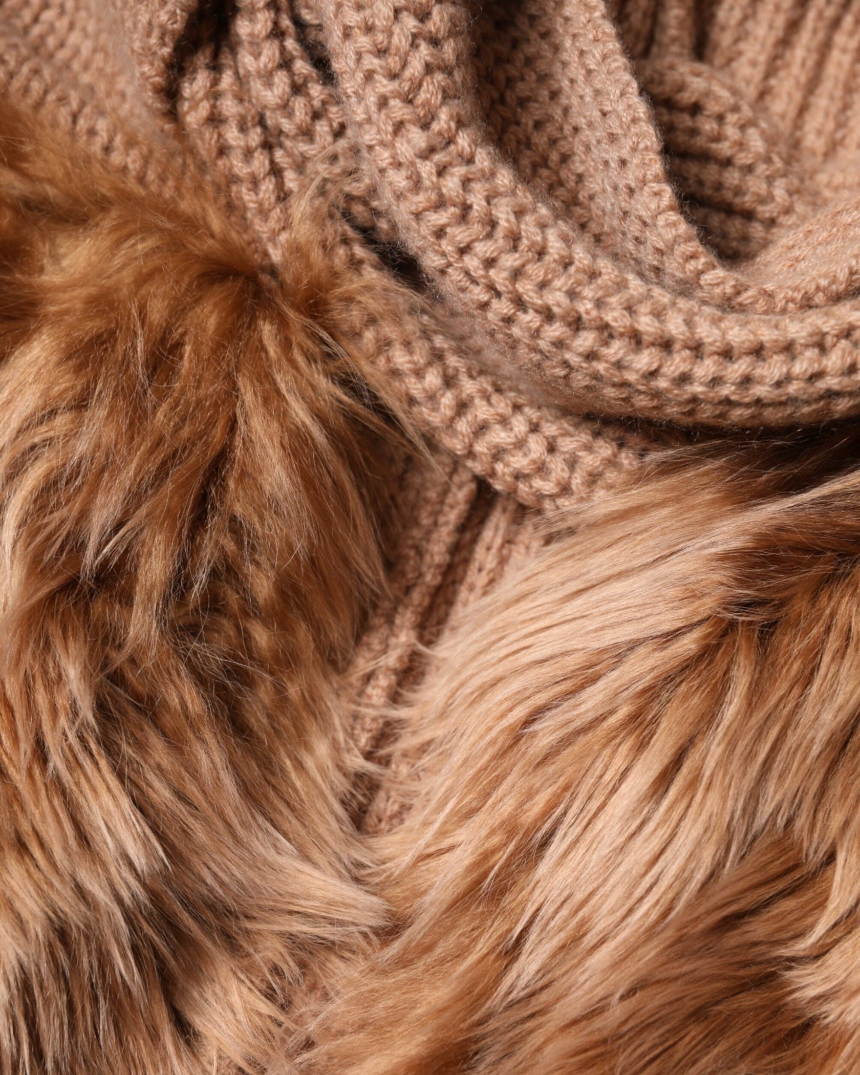 Dolce & Gabbana Brown Cashmere Knitted Fur Shawl Scarf Glam Steals