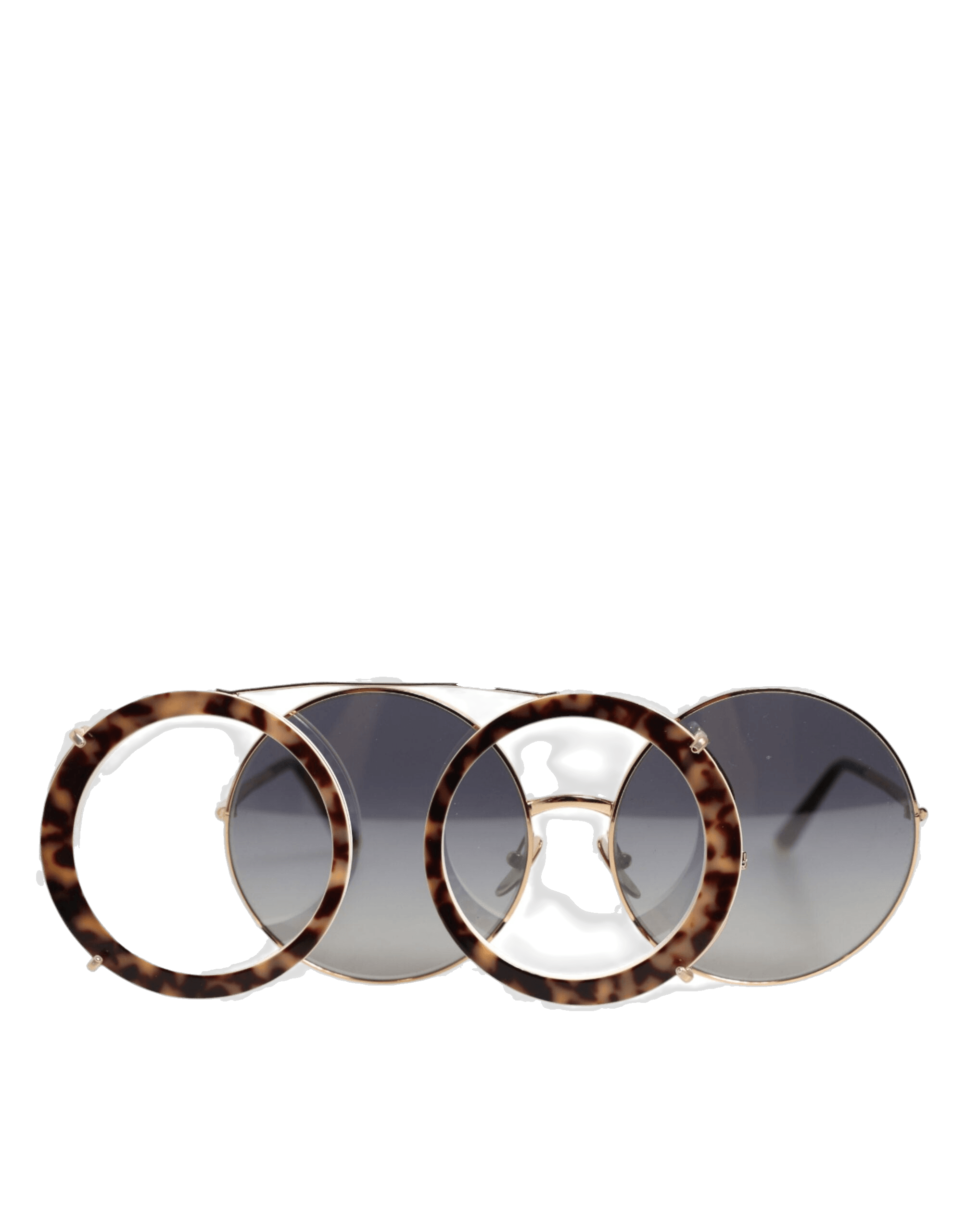 Dolce & Gabbana Brown Dg2198 Leopard Print Gradient Round Sunglasses Glam Steals