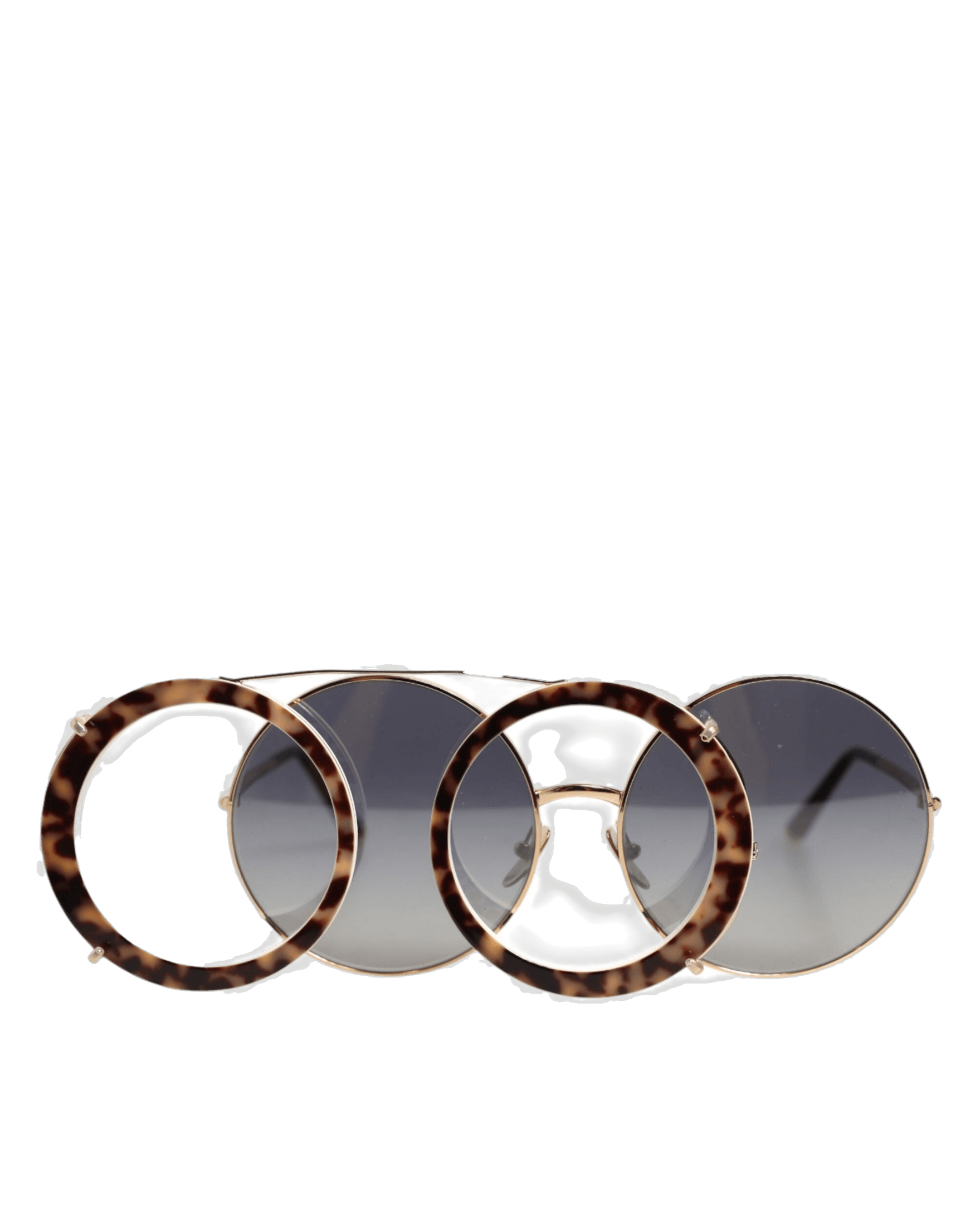 Dolce & Brown Gabbana Dg2198 Leopard Print Gradient Round Sunglasses Glam Steals