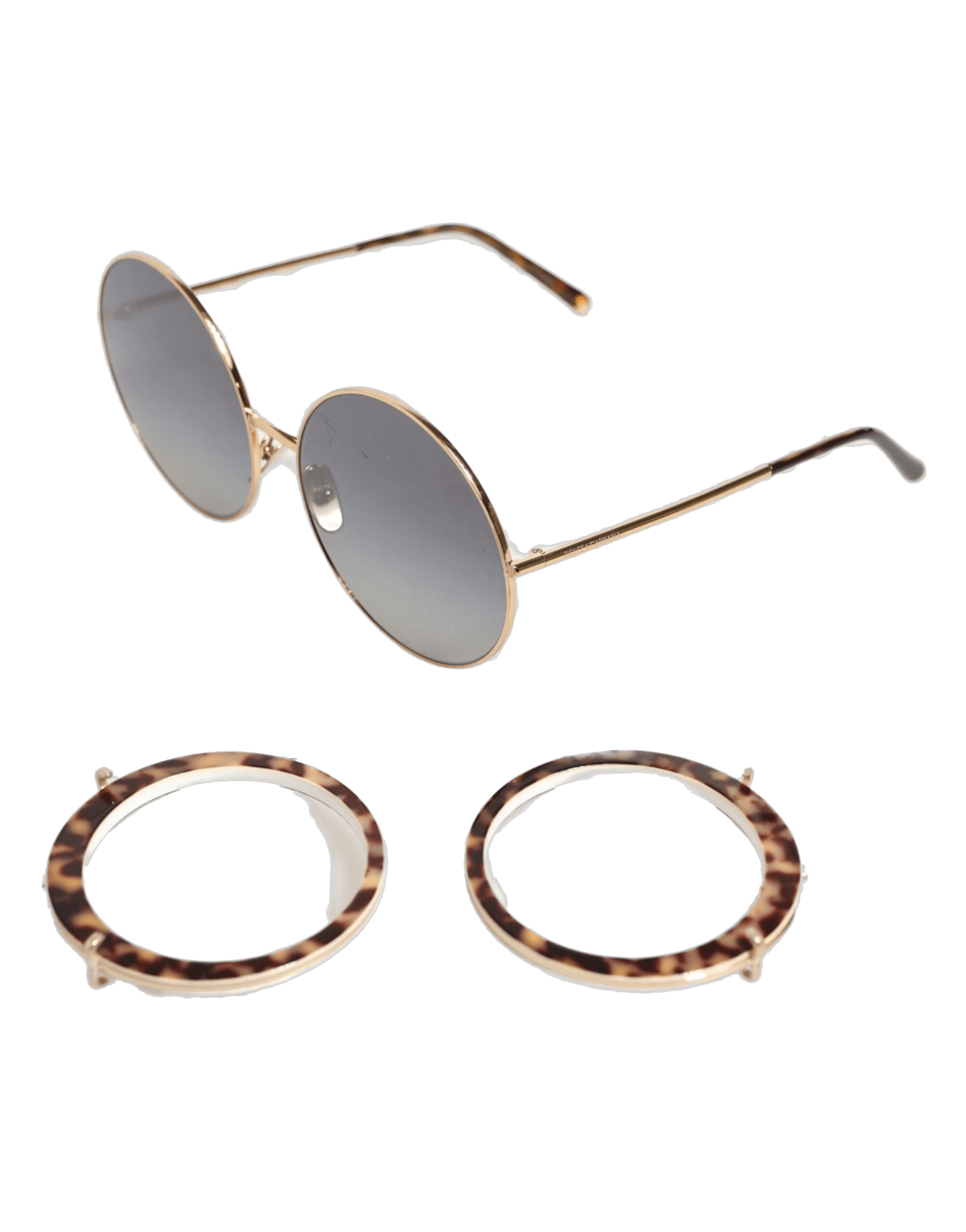 Dolce & Gabbana Brown Dg2198 Leopard Print Gradient Round Sunglasses Glam Steals