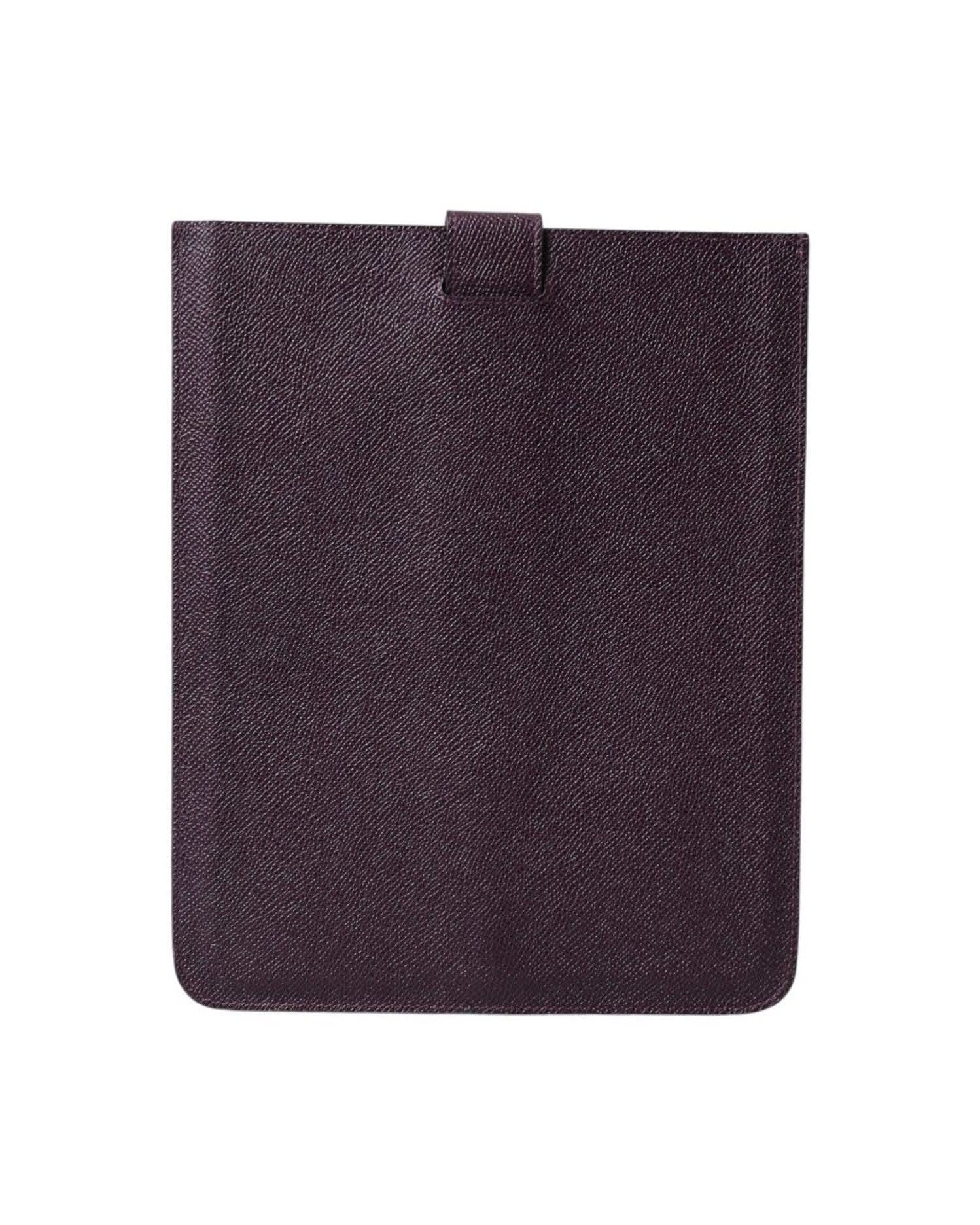 Dolce & Gabbana Brown Elegant Leather Tablet Pouch Clutch Bags