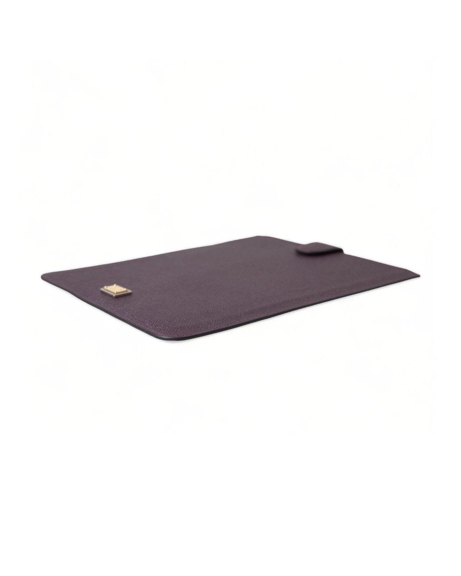 Dolce & Gabbana Brown Elegant Leather Tablet Pouch Clutch Bags