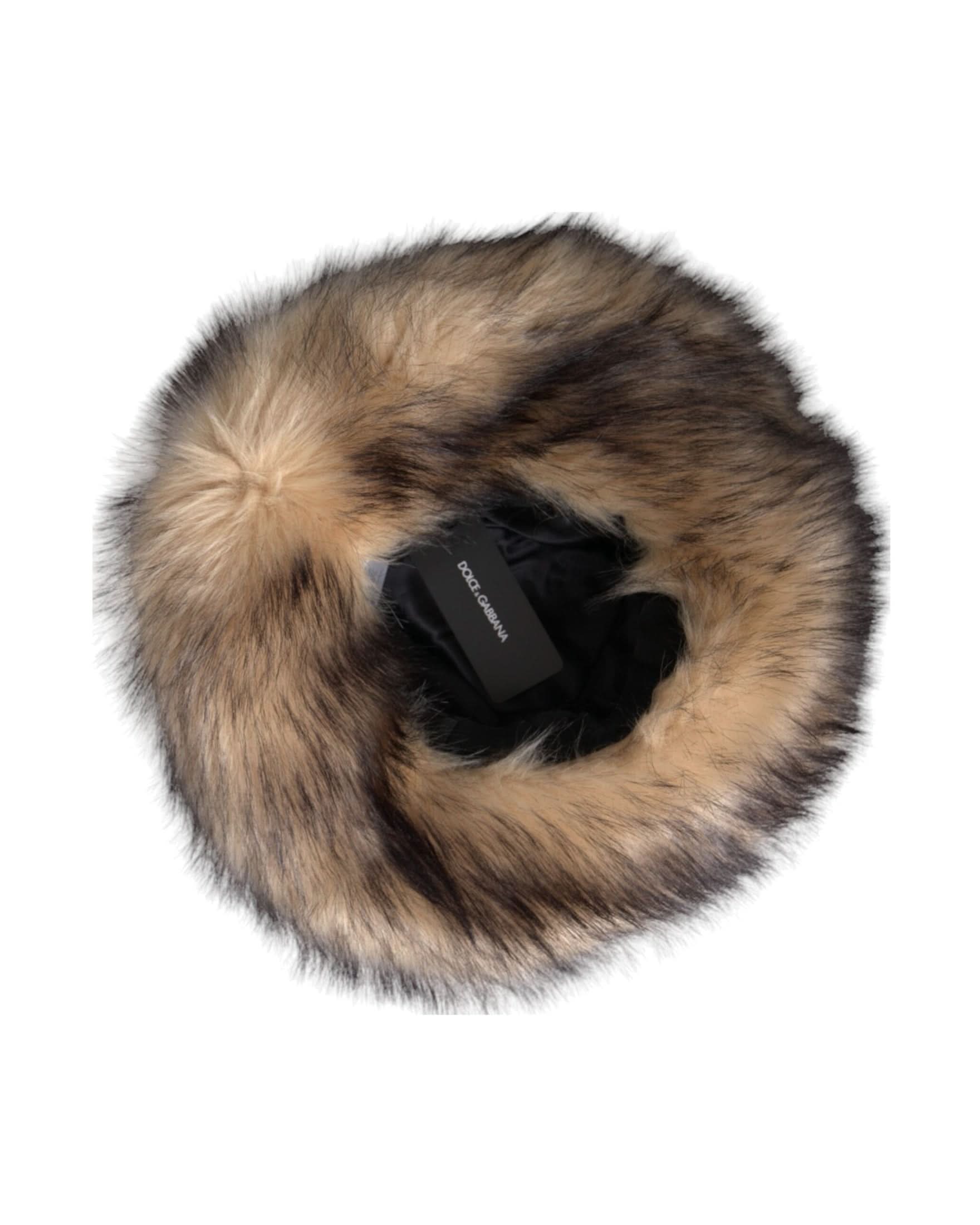 Dolce & Gabbana Brown Faux Fur Modacrylic Fedora Hat