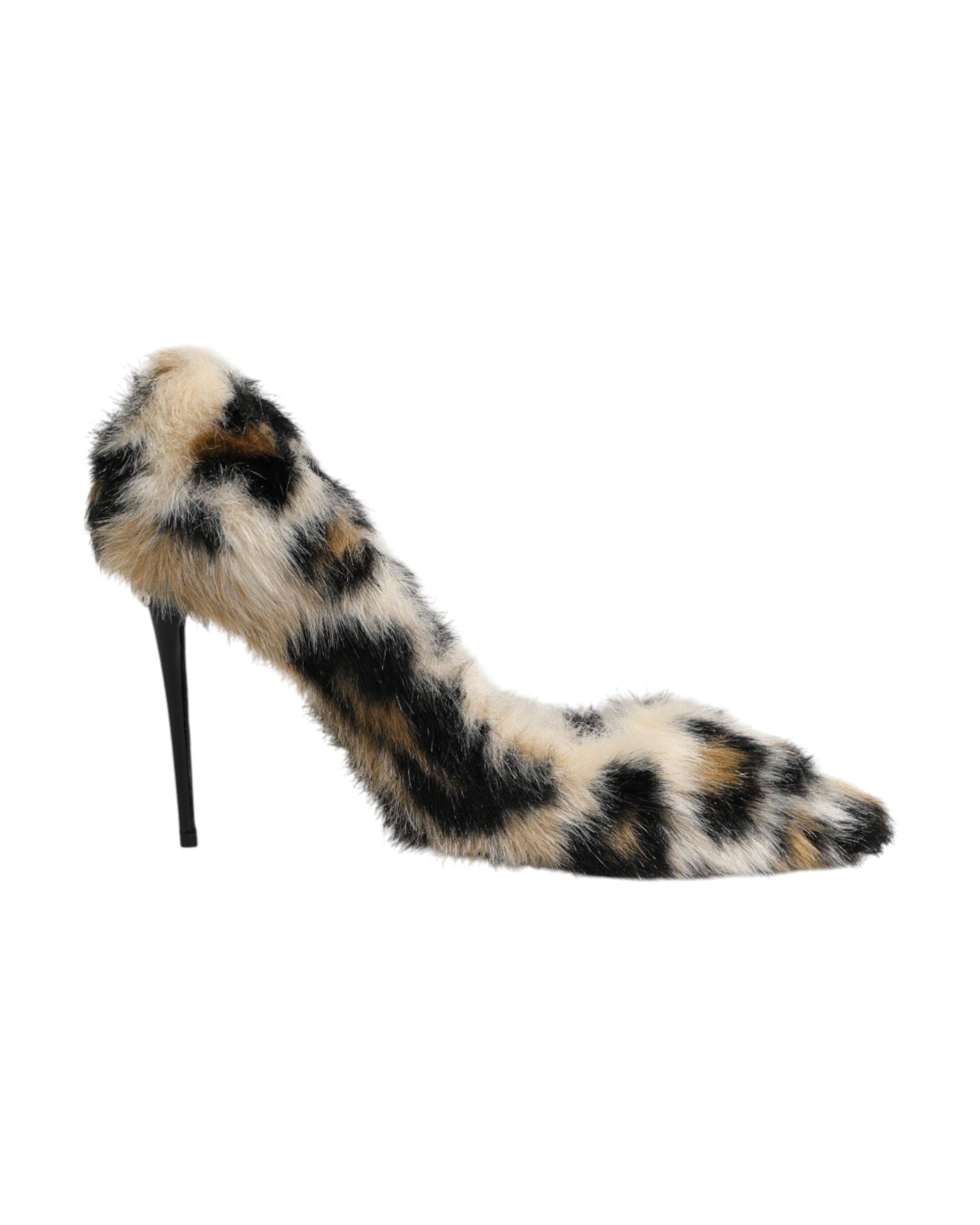 Dolce & Gabbana Brown Fur Leopard High Heels Pumps Shoes Glam Steals