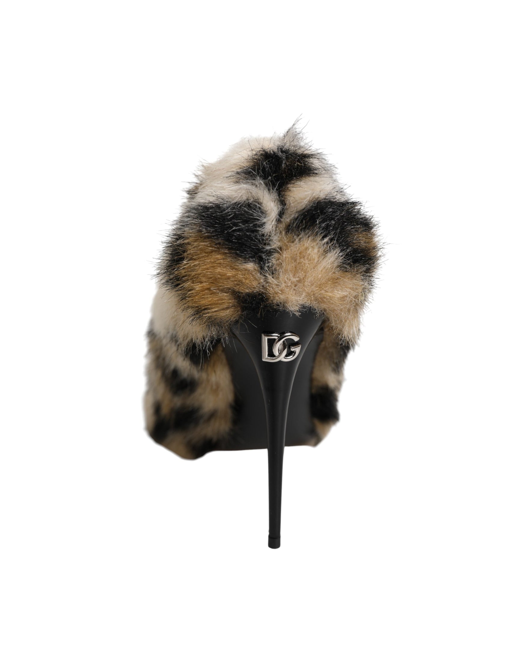 Dolce & Gabbana Brown Fur Leopard High Heels Pumps Shoes Glam Steals