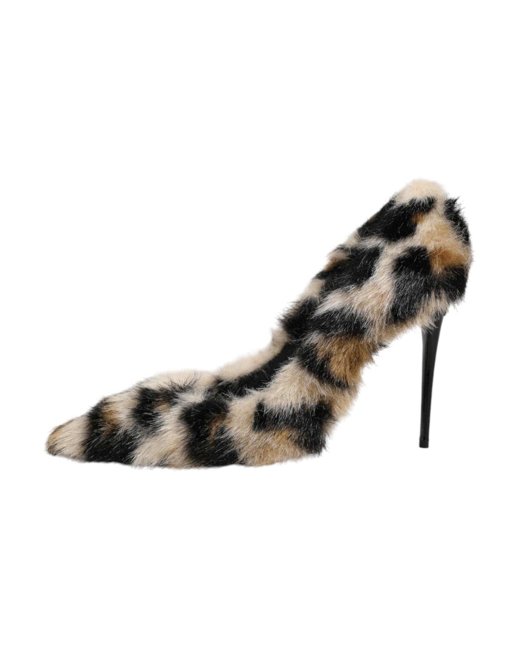 Dolce & Gabbana Brown Fur Leopard High Heels Pumps Shoes Glam Steals