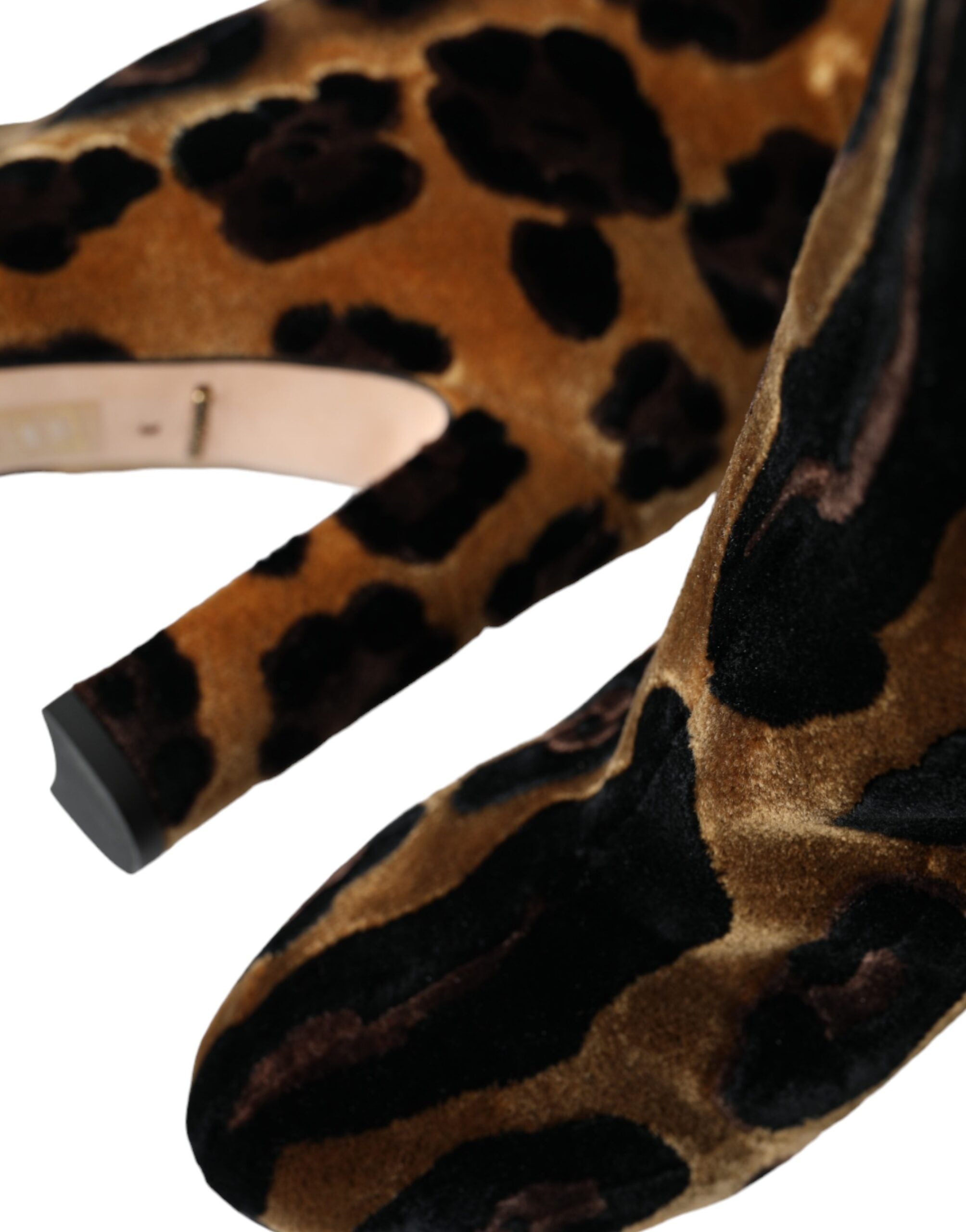 Dolce & Gabbana Brown Giraffe Velvet Leather Boots Shoes Glam Steals
