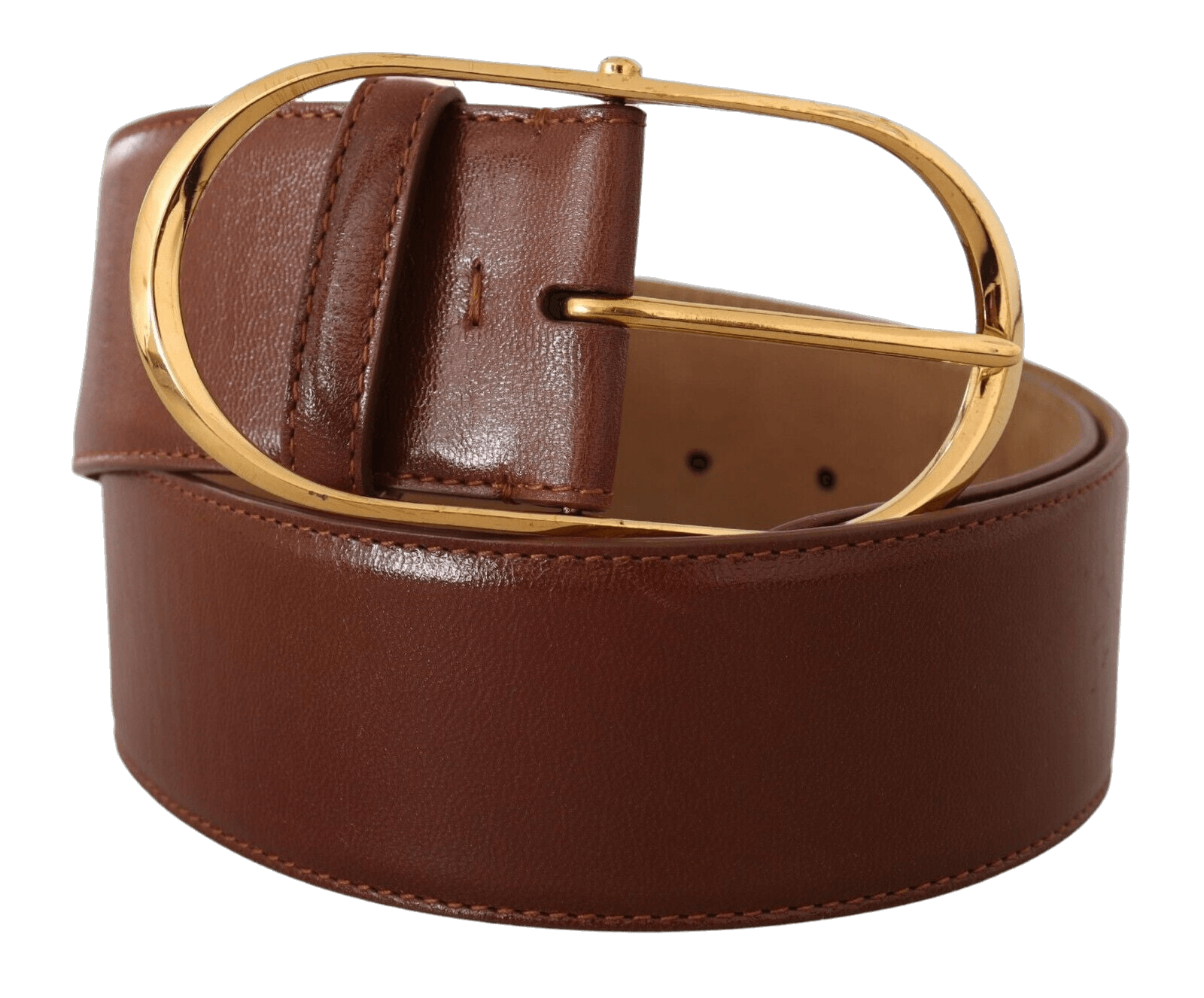 Dolce & Brown Gabbana Leather Metal Oval Buckle Belt Glam Steals