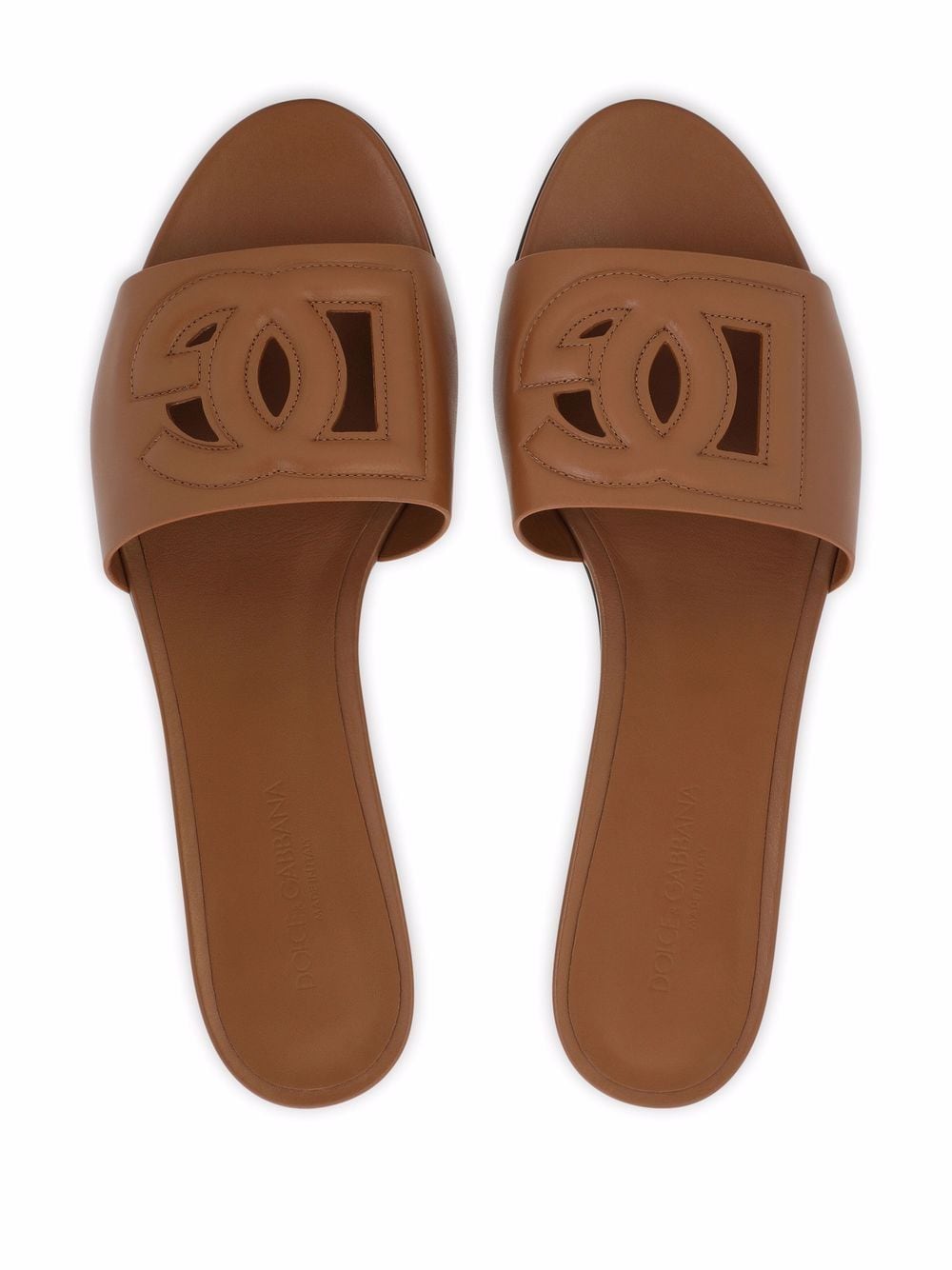 Dolce & Gabbana Brown Leather Sandals Glam Steals