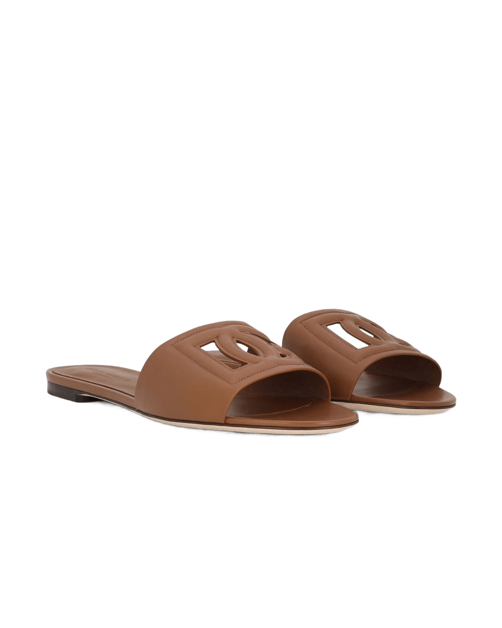 Dolce & Gabbana Brown Leather Sandals Glam Steals
