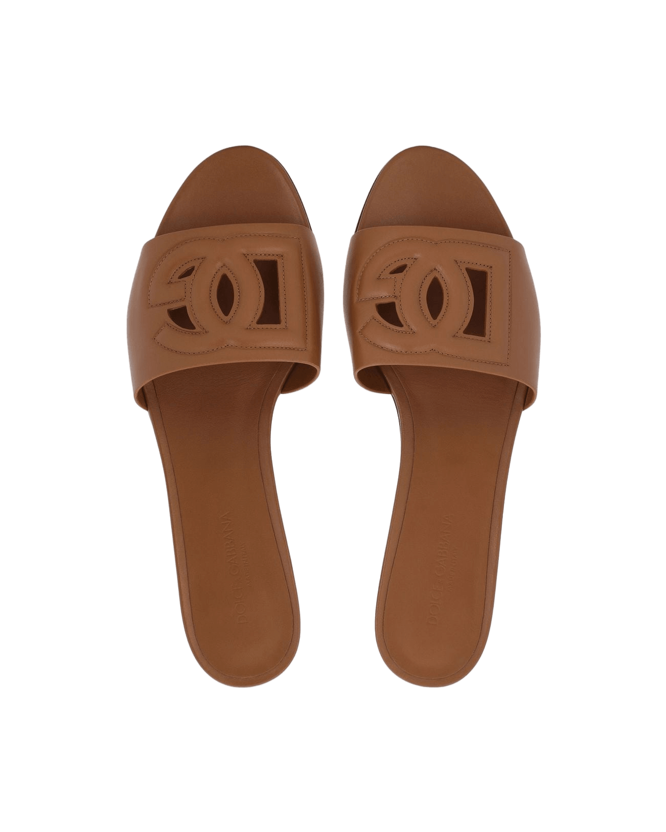 Dolce & Gabbana Brown Leather Sandals Glam Steals